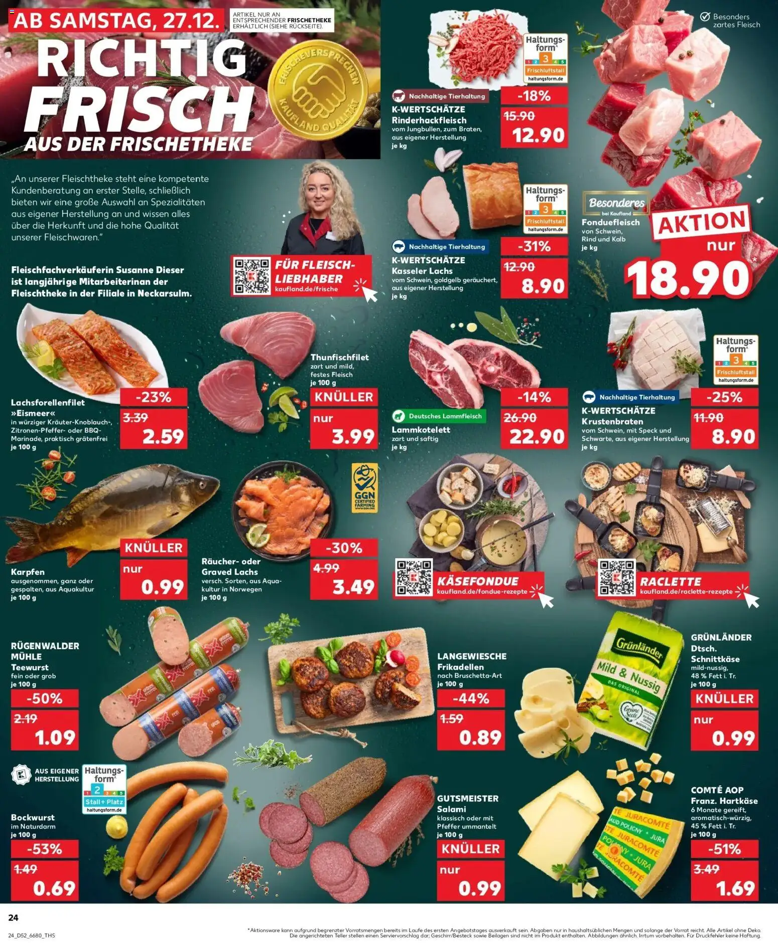 Kaufland prospekt Hamburg	 – gültig ab 28.12.2025 | Seite: 24 | Produkte: Krustenbraten, Lachs, Grunlander, Fleisch