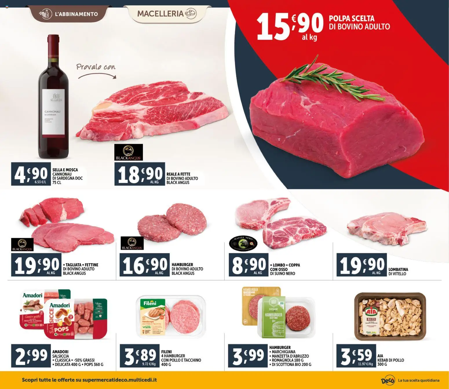 Volantino Decò del 20.01.2026 | Pagina: 4 | Prodotti: Bovino, Suino, Salsiccia, Vitello