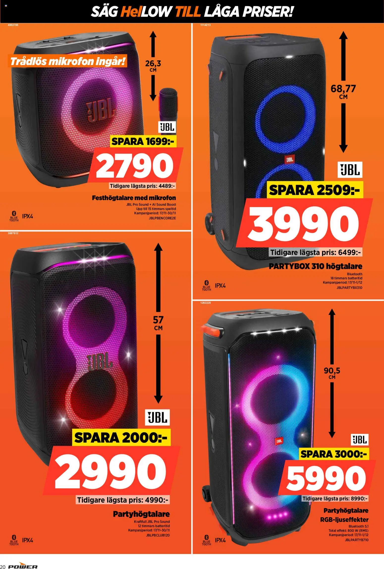 Power reklamblad aktuell från 17.11.2025 | Sida: 20 | Produkter: Såg, Mikrofon, Högtalare