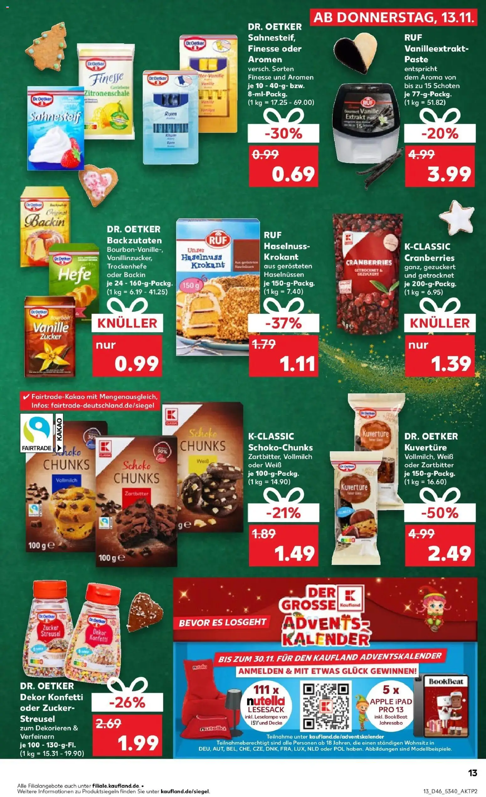 Kaufland prospekt Schwäbisch Gmünd	 – gültig ab 13.11.2025 | Seite: 13 | Produkte: Ipad, Apple, Nutella, Zucker