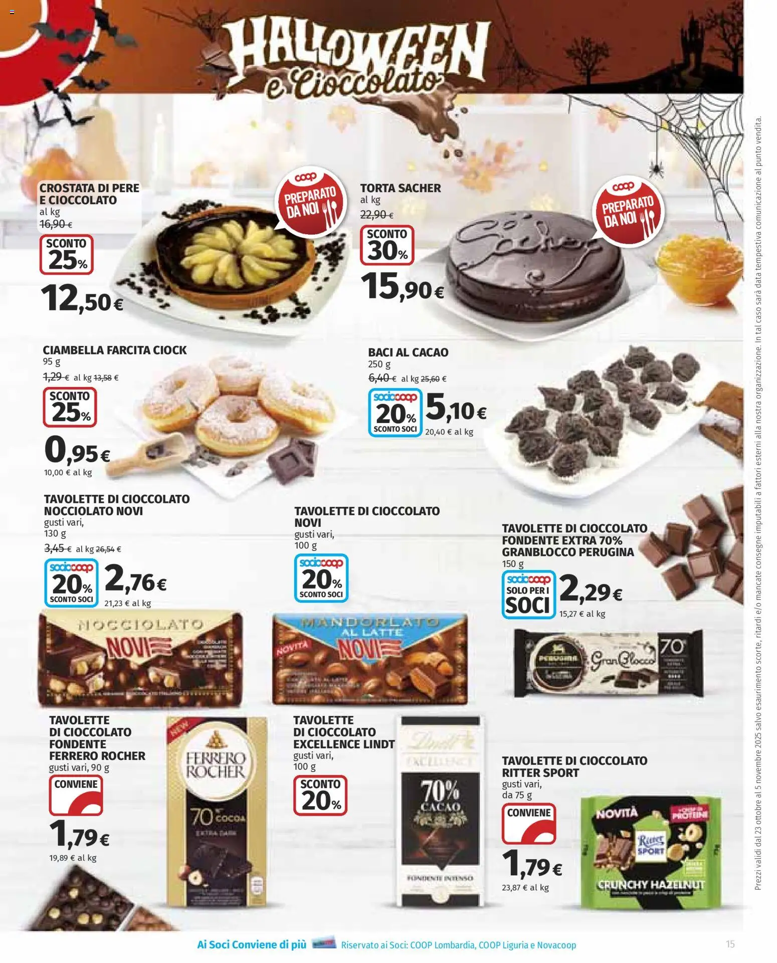 Volantino Ipercoop del 23.10.2025 | Pagina: 15 | Prodotti: Cioccolato, Latte, Torta, Cacao