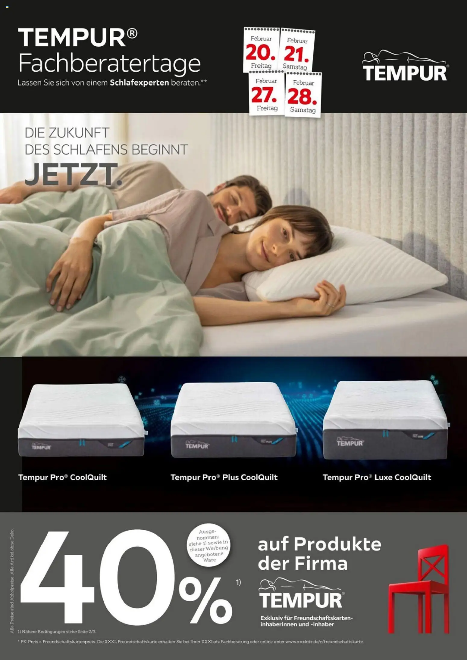 XXXL Lutz Tempur Spezial – gültig ab 15.02.2026 | Seite: 1