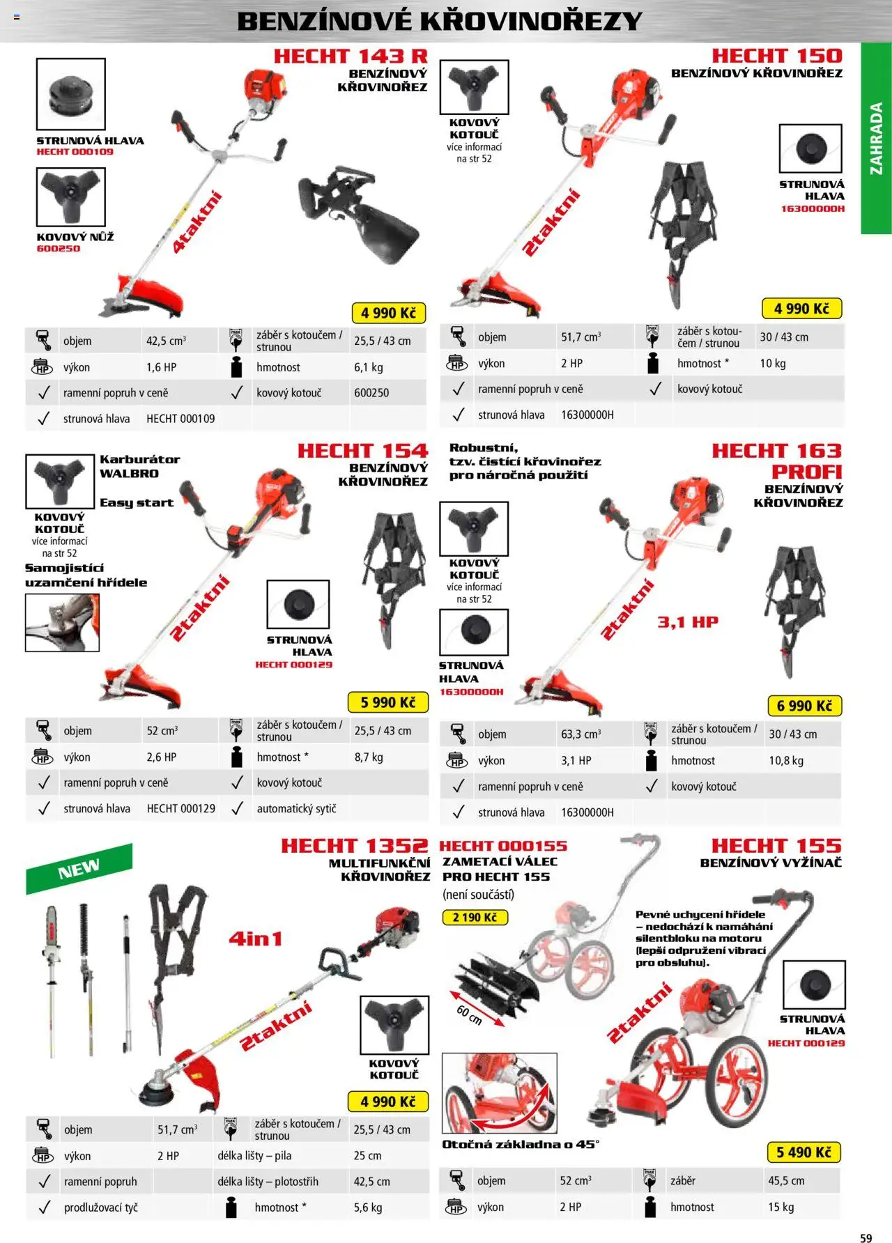 Hecht katalog - Jaro-léto 2025 od 22.04.2025 | Strana: 59 | Produkty: Zahrada, Hecht, Plotostřih, Křovinořez