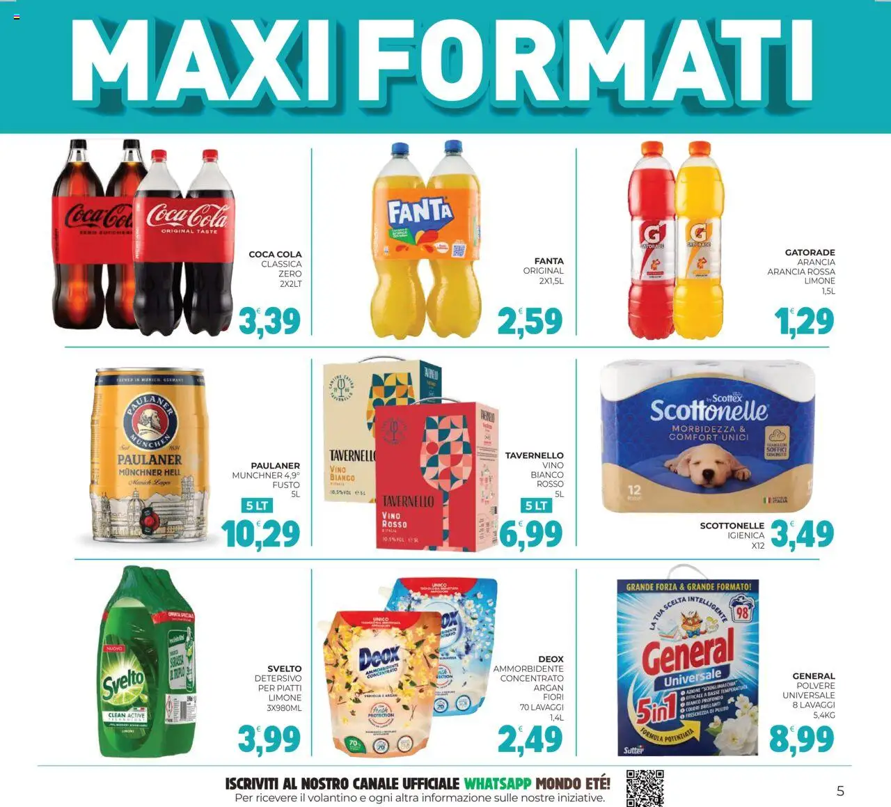 Volantino Eté del 21.10.2025 | Pagina: 5 | Prodotti: Ammorbidente, Limone, Fanta, Coca Cola