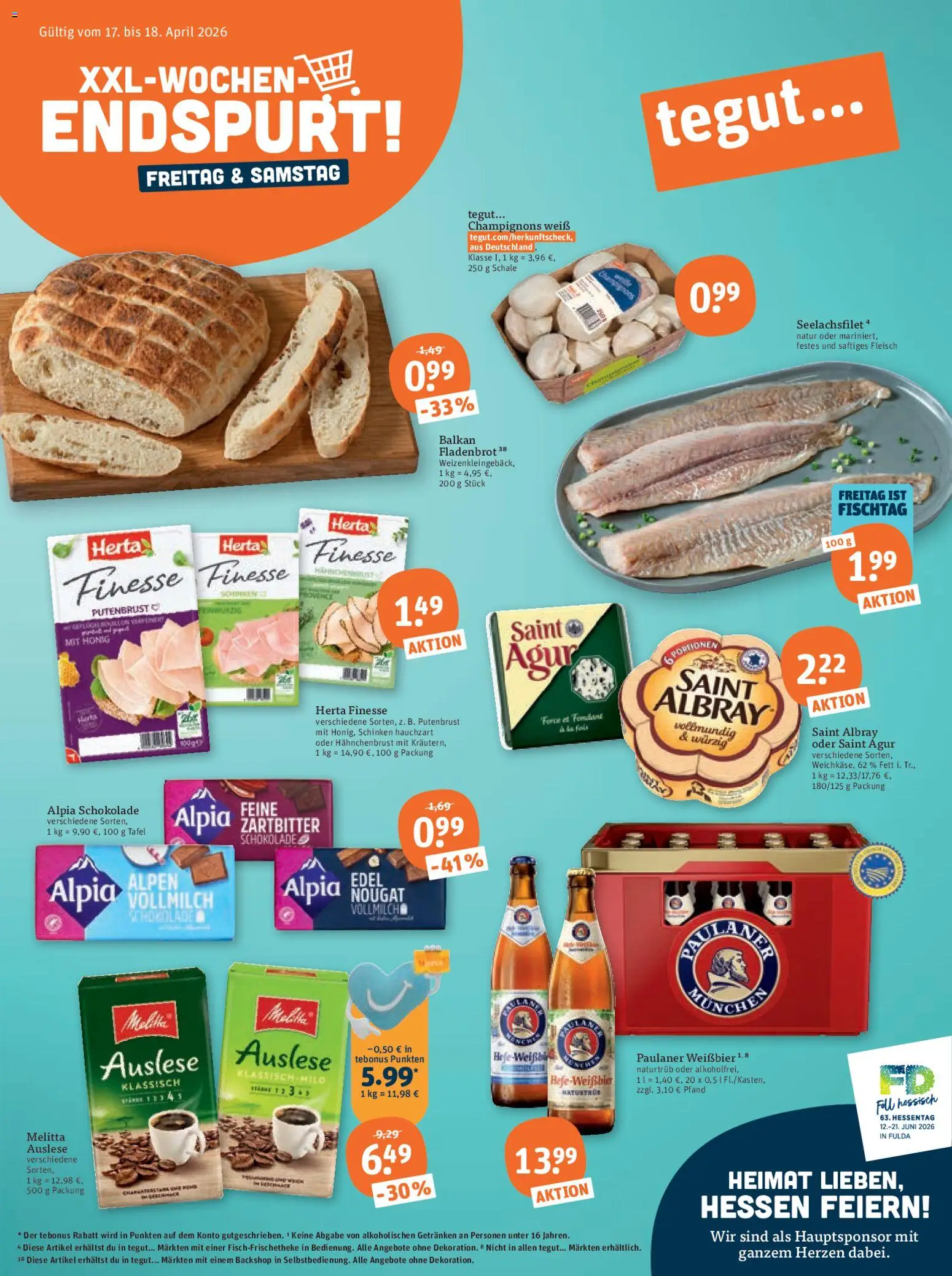 Tegut Prospekt 	 – gültig ab 13.04.2026 | Seite: 1