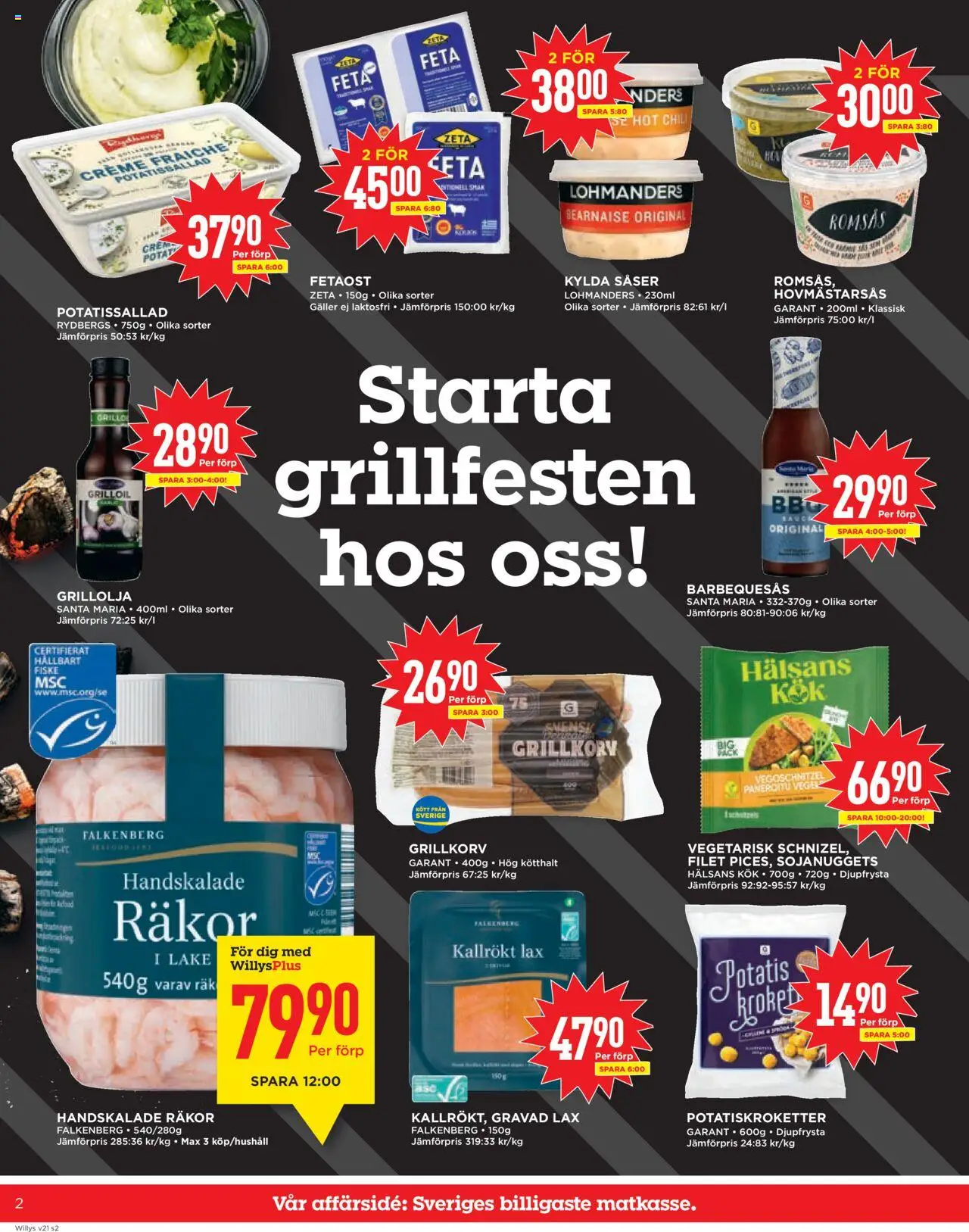 Willys reklamblad aktuell från 19.05.2025 | Sida: 2 | Produkter: Romsås, Fetaost, Creme fraiche, Chili
