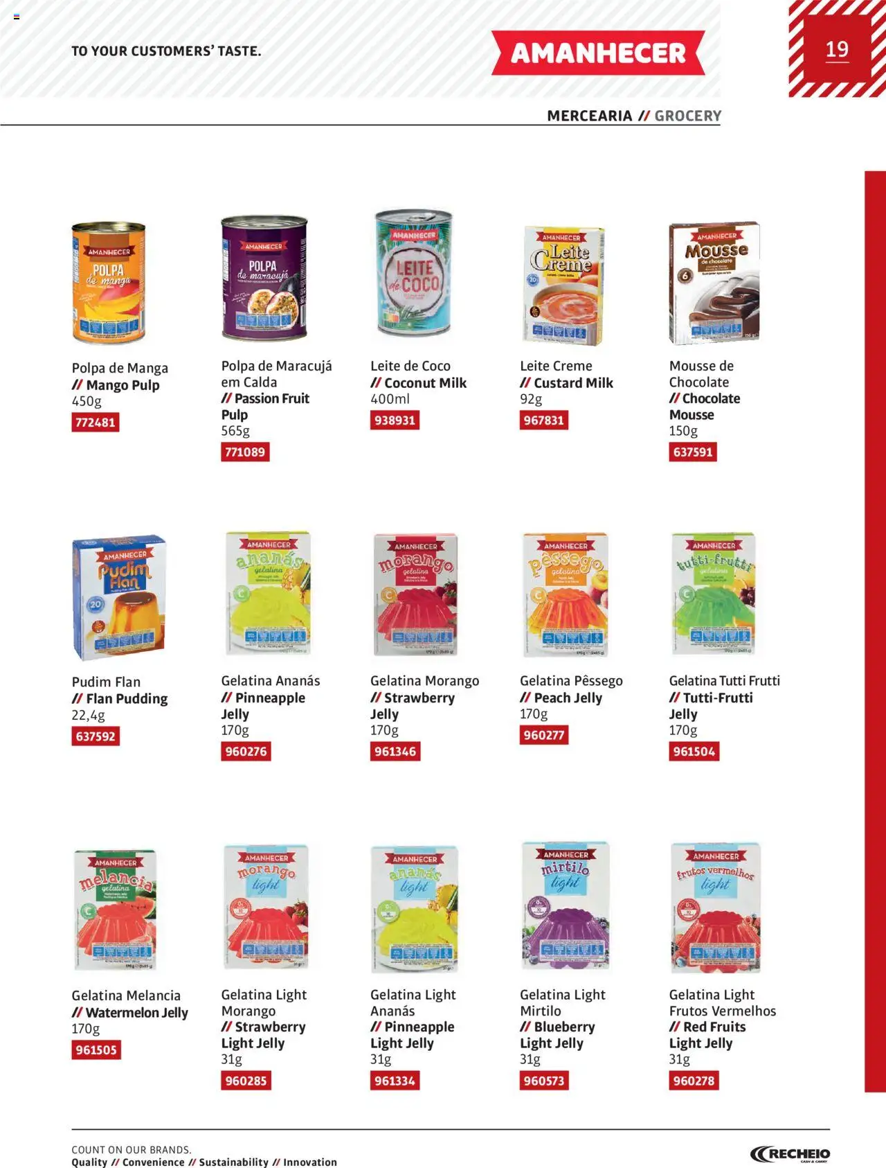 Recheio Amanhecer │ válido de 11.07.2024 | Página: 19 | Produtos: Pudim, Chocolate, Melancia, Creme