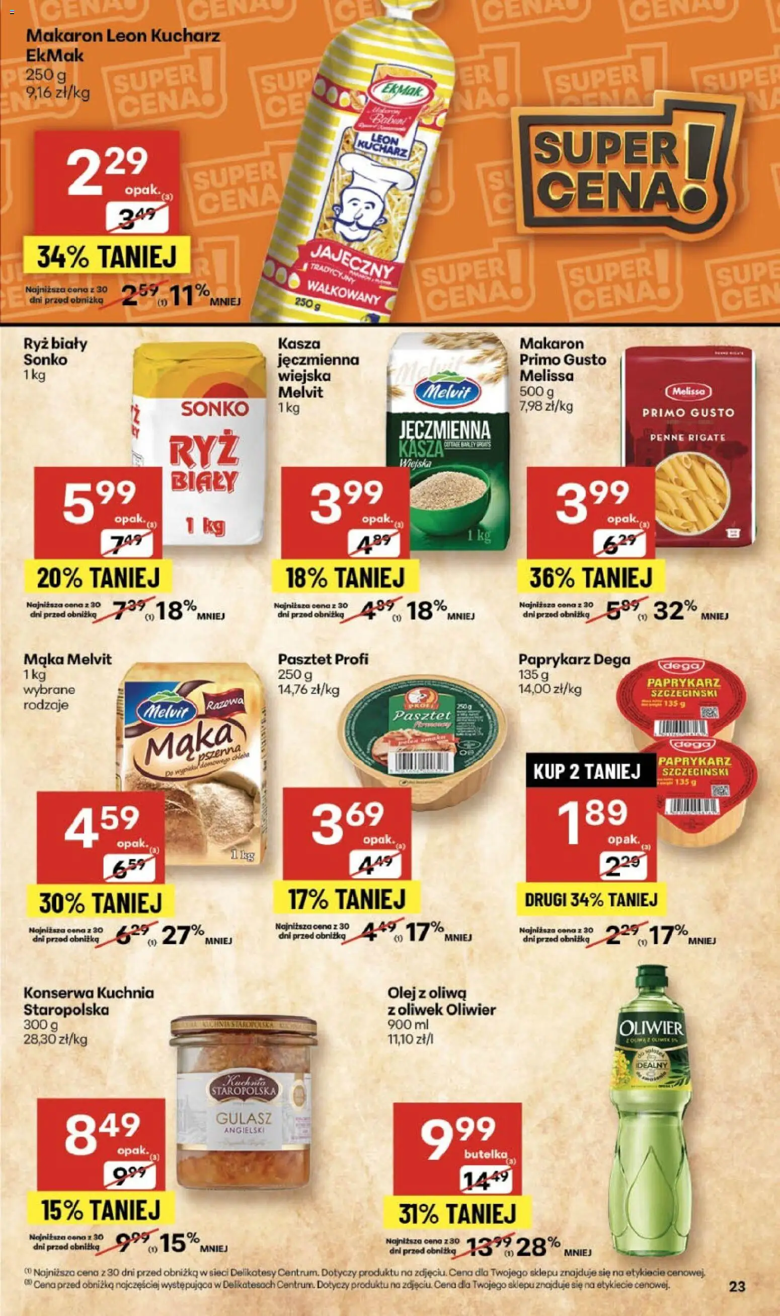 Delikatesy Centrum Gazetka - Sklepy Własne od 30.10.2025 | Strona: 23 | Produkty: Penne, Delikatesy, Ryż, Gulasz
