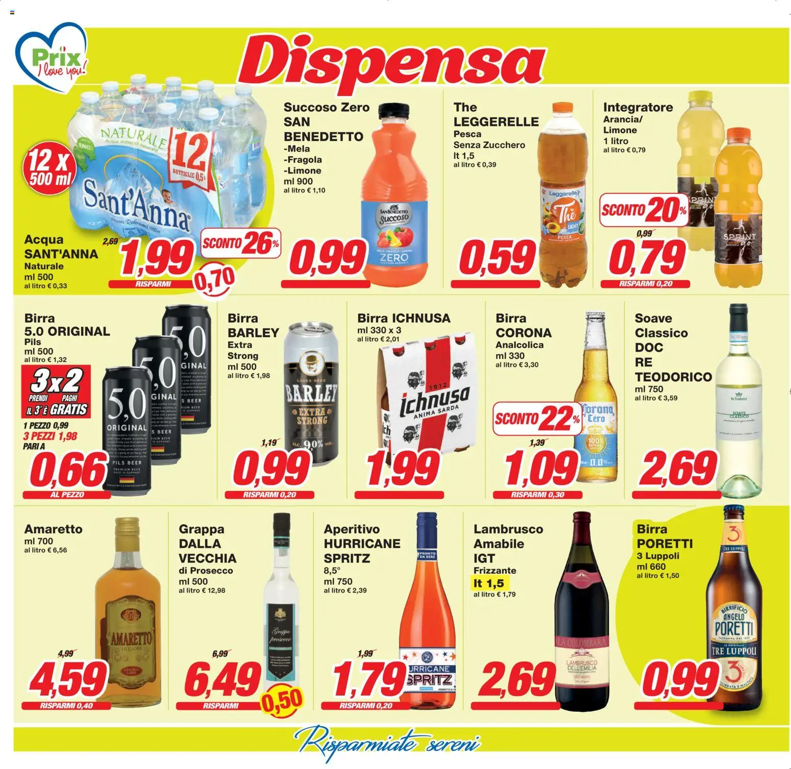 Volantino Prix del 13.02.2026 | Pagina: 16 | Prodotti: Birra, Acqua, Pesca, Liquore