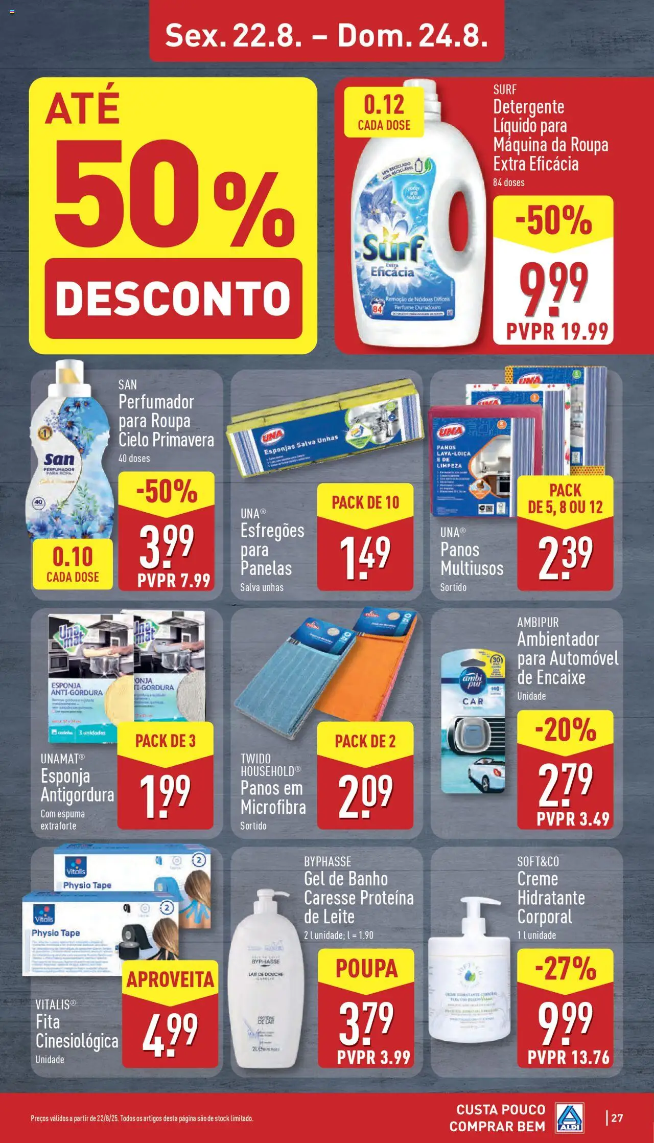 Aldi folheto │ válido de 18.08.2025 | Página: 27 | Produtos: Perfume, Gel de banho, Detergente, Proteina