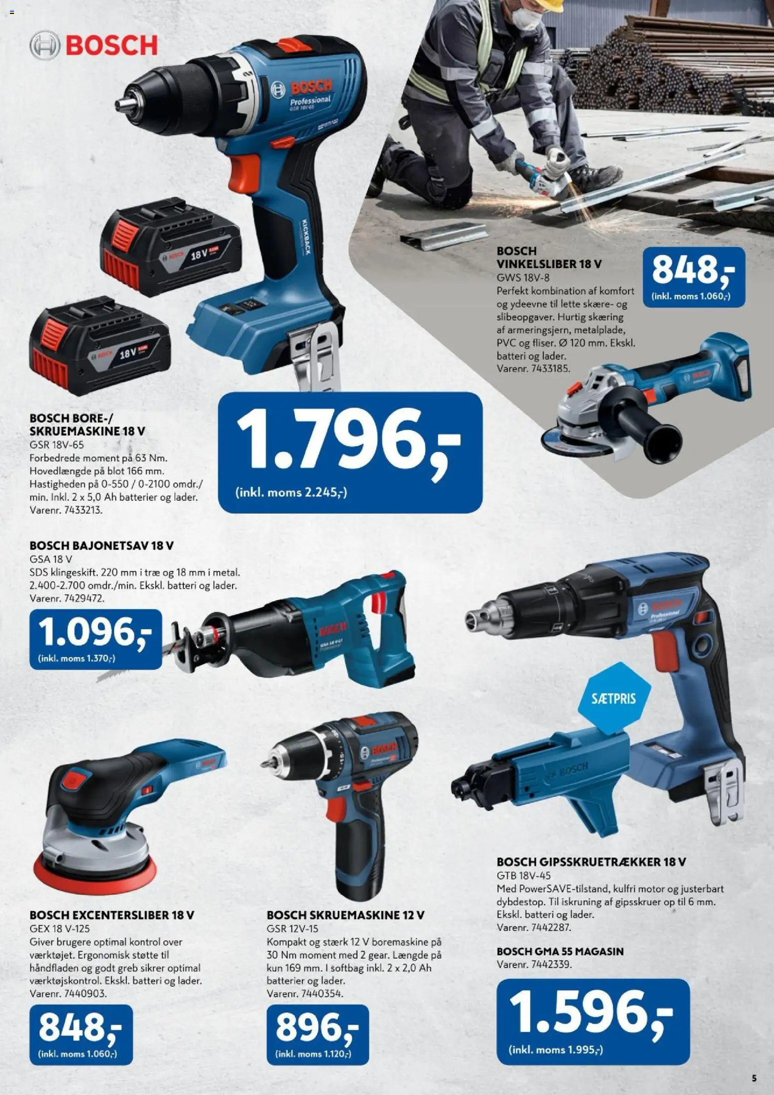 Davidsen tilbudsavis – gyldig fra 02.03.2026 | Side: 5 | Produkter: Batterier, Boremaskine, Batteri