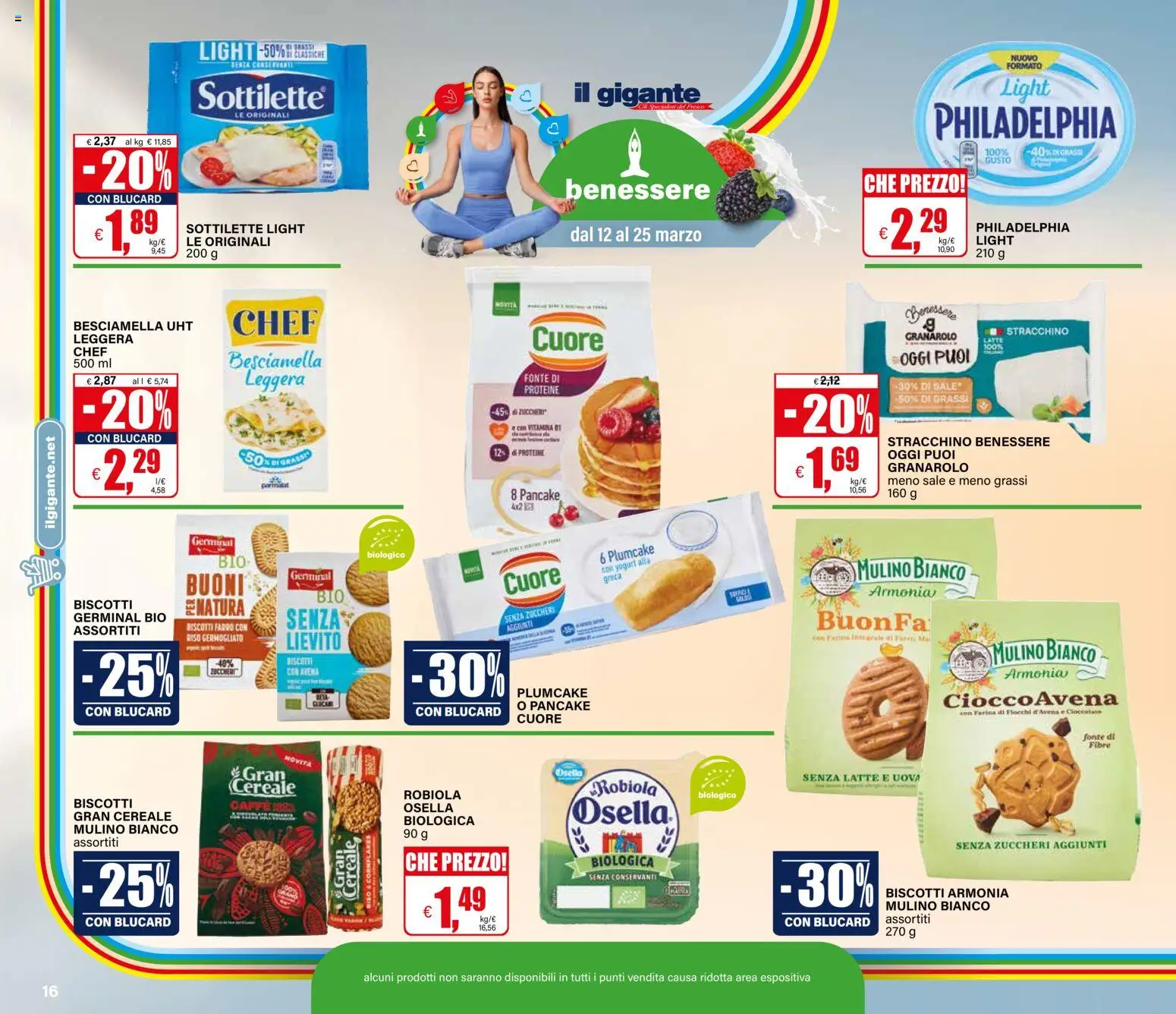 Volantino Il Gigante del 12.03.2026 | Pagina: 16 | Prodotti: Yogurt, Uova, Plumcake, Robiola