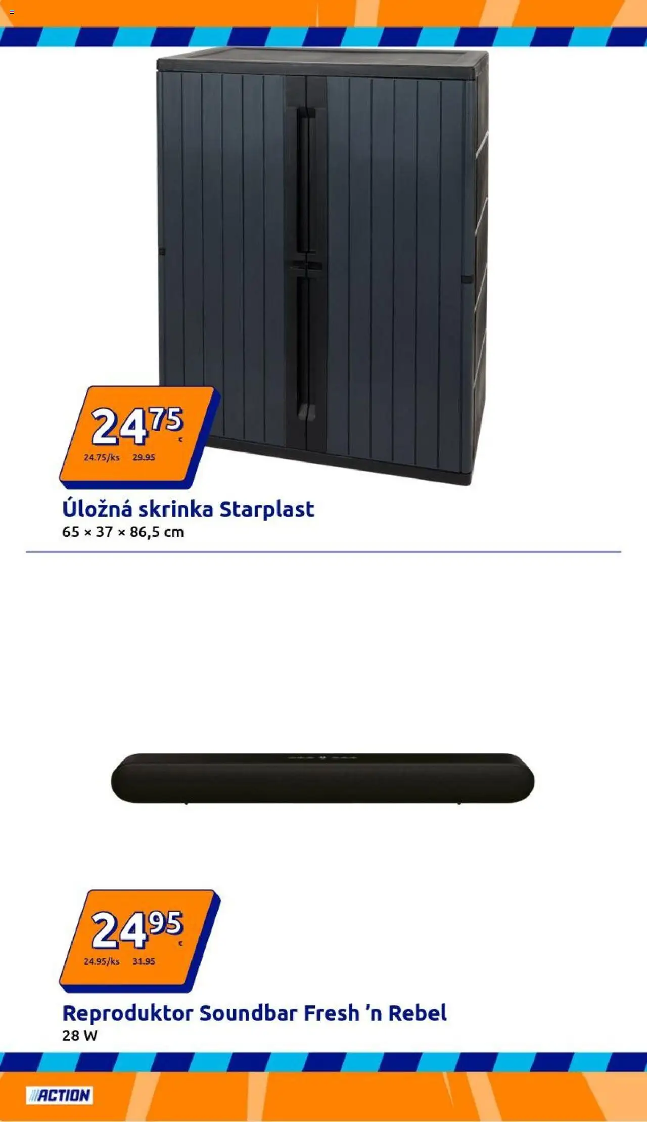 Nové Action akcie – leták je platný od 01.10.2025 | Strana: 8 | Produkty: Skrinka, Reproduktor