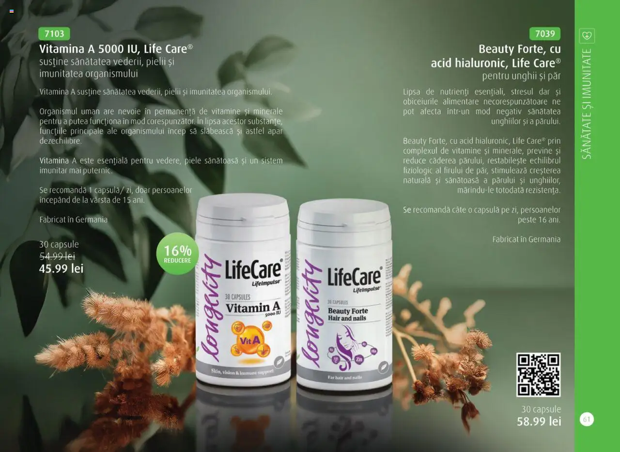 Life Care catalog - Aprilie/Octombrie – valabil de la 01.04.2025 | Pagină: 63 | Produse: Pește
