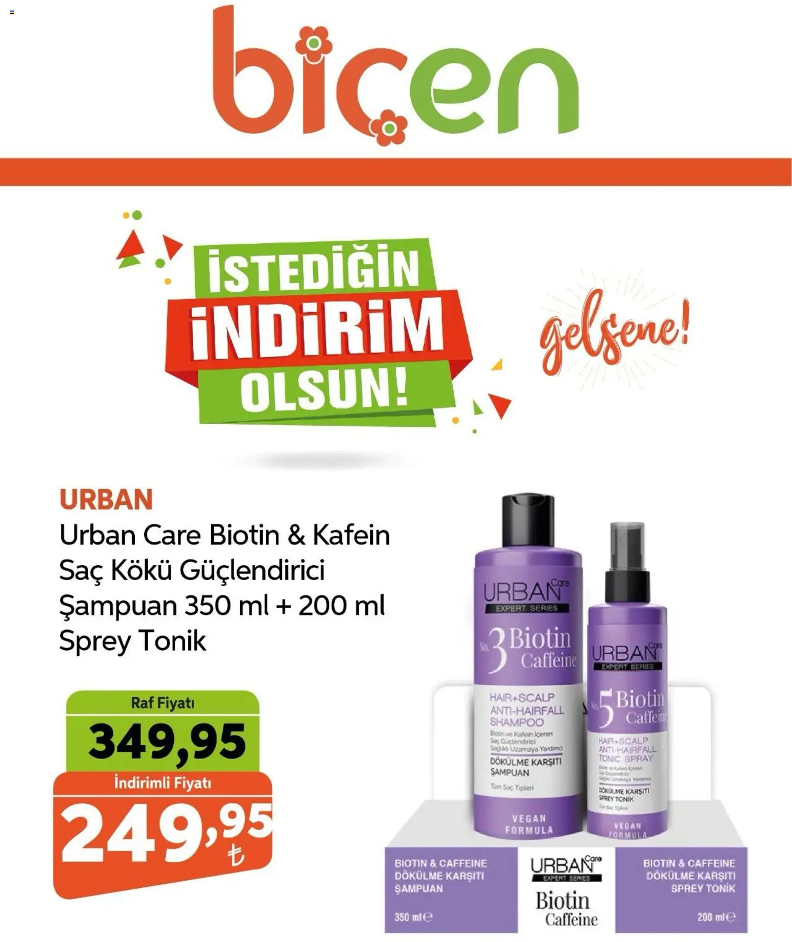 Biçen Market İndirim Urban Care - 10.03.2026 tarihinden itibaren geçerlidir | Sayfa: 1 | Ürünler: Raf, Şampuan, Koku