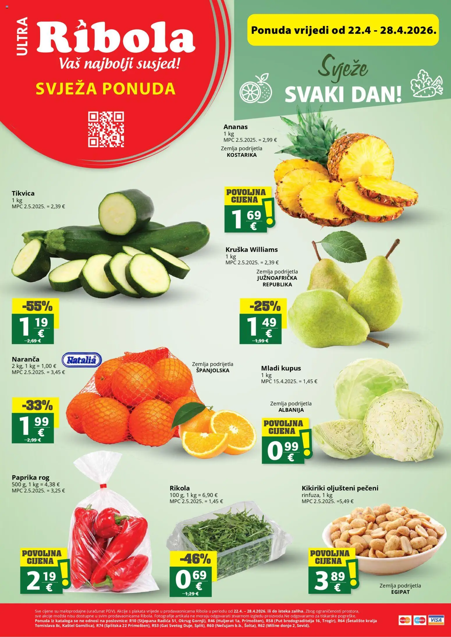 Ribola katalog | vrijedi od 22.04.2026 | Stranica: 1 | Proizvodi: Ananas, Kikiriki, Kupus, Kruška