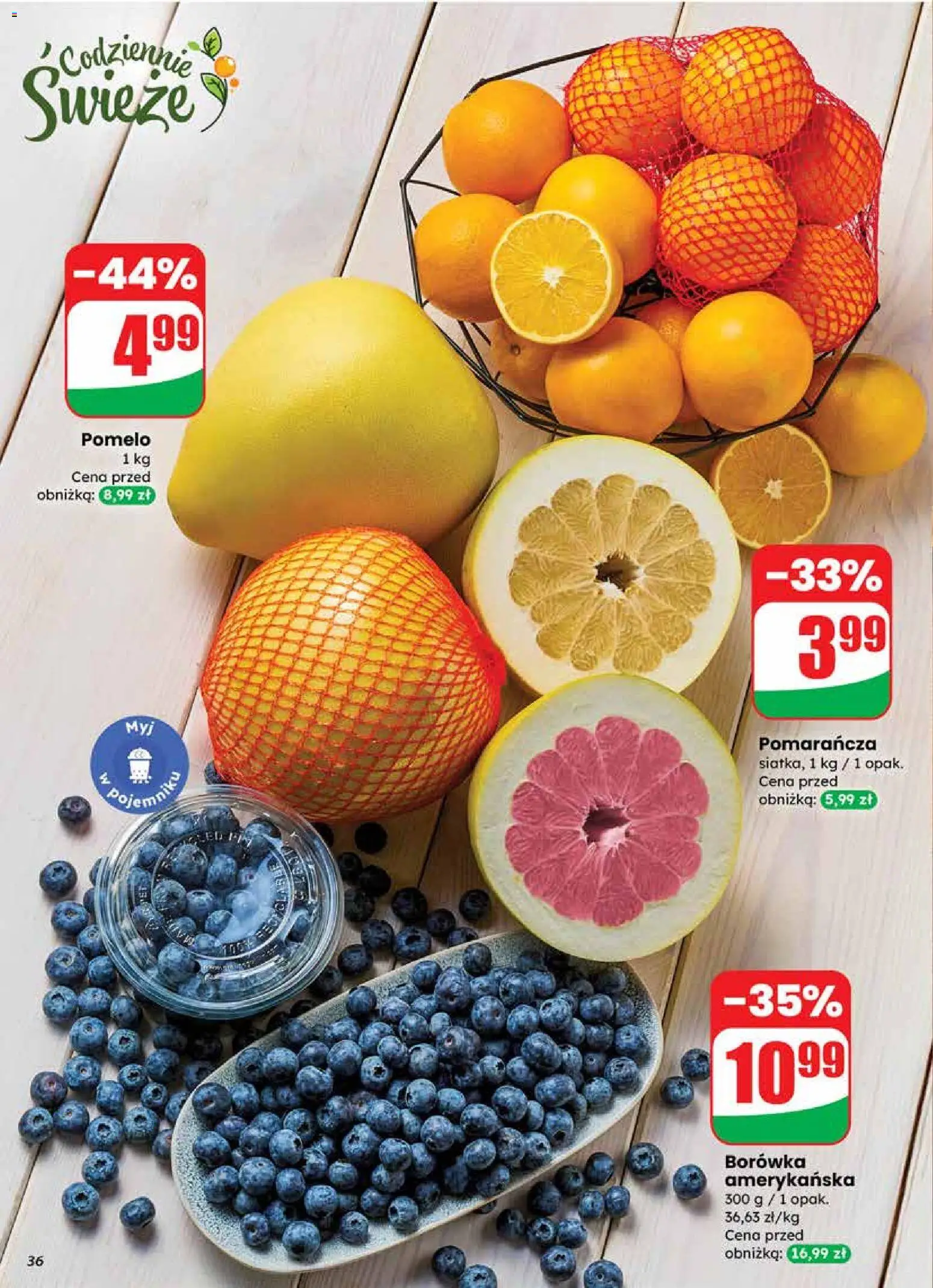 Dino Gazetka od 19.11.2025 | Strona: 36 | Produkty: Borówka amerykańska, Pomelo