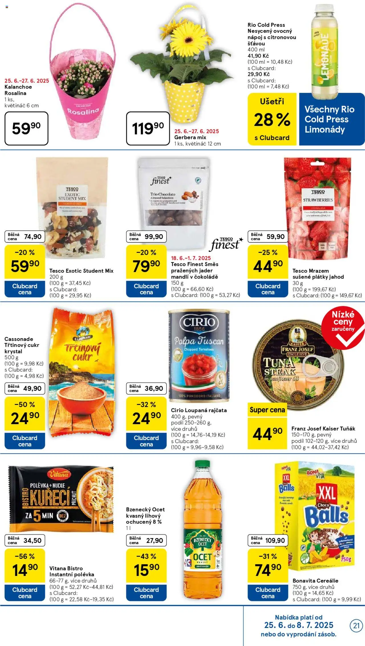 Tesco leták - Hypermarket od 25.06.2025 | Strana: 21 | Produkty: Ocet, Rajčata, Cukr, Nudle