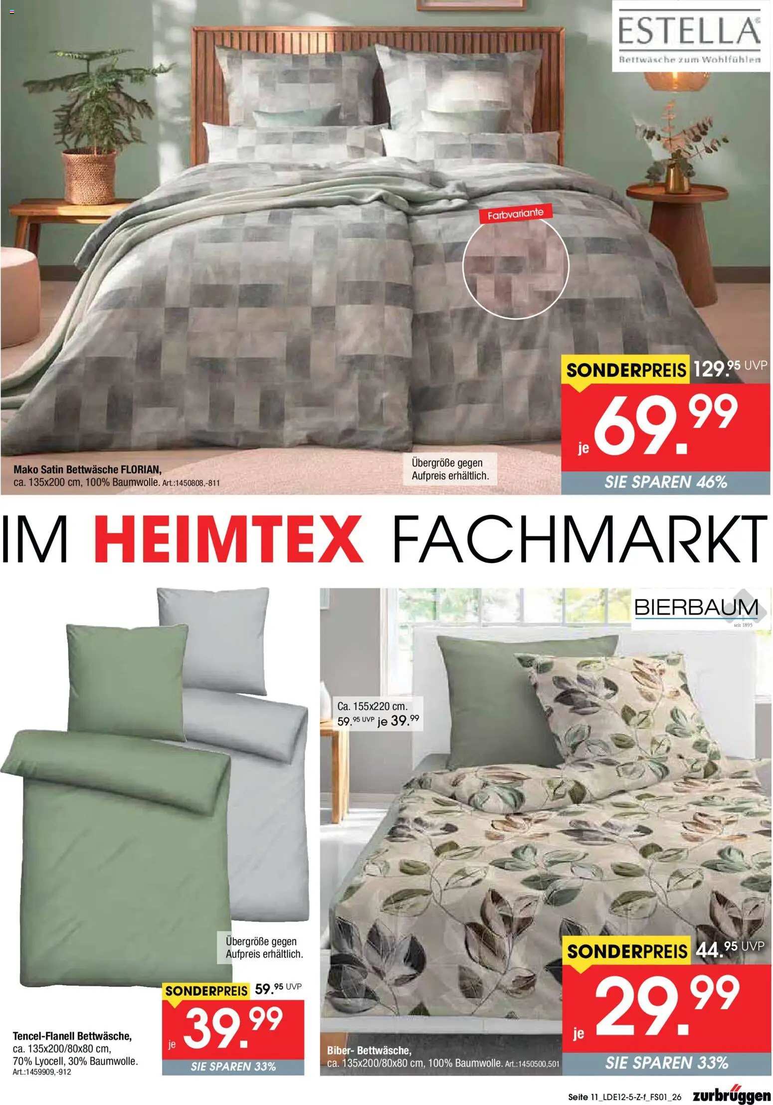 Zurbrüggen Marken-Sonderverkauf – gültig ab 06.12.2025 | Seite: 11 | Produkte: Bettwäsche