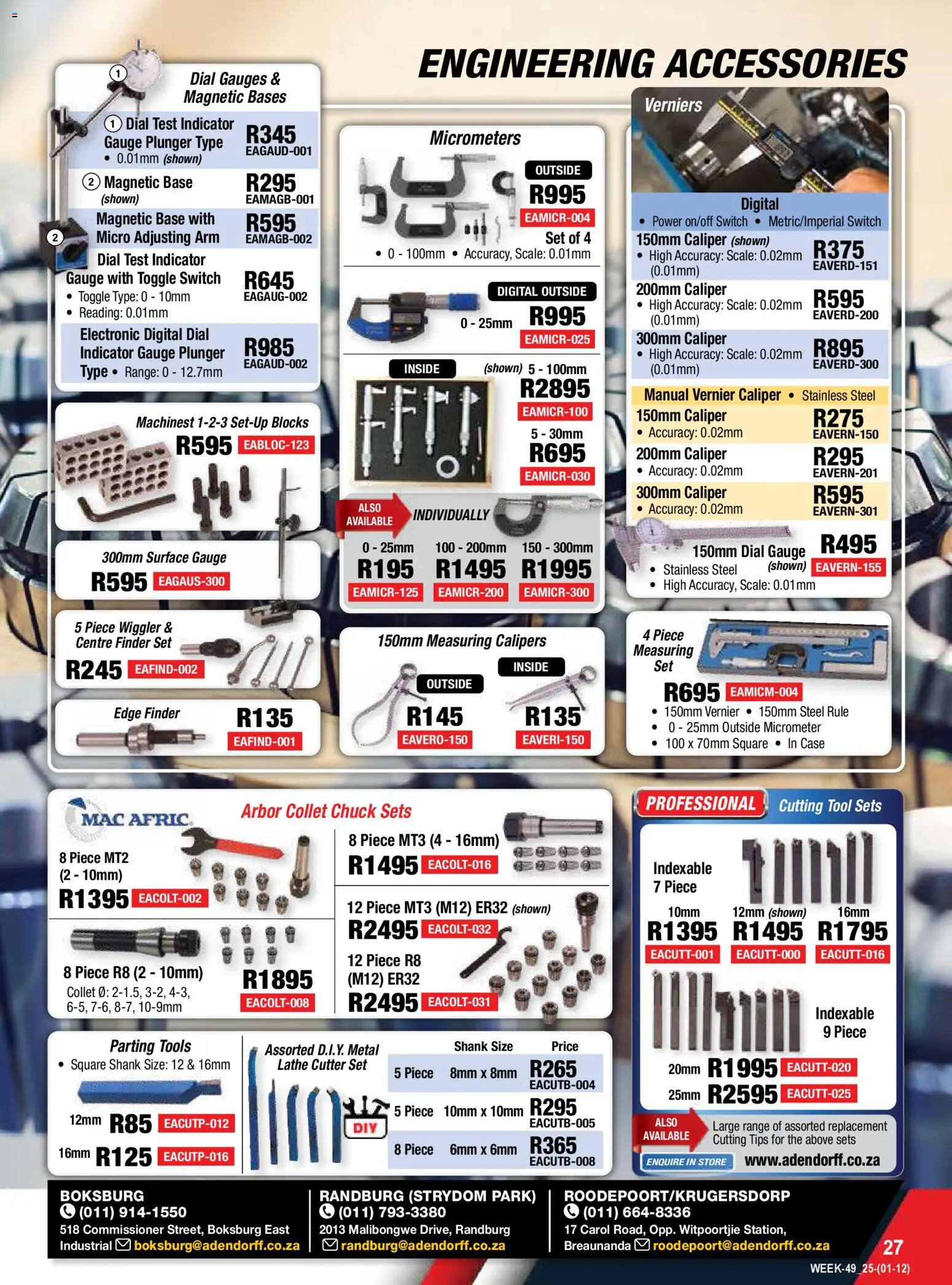 New Adendorff catalogue – valid from 01.12.2025 | Page: 29 | Products: Case, Cutter, Scale, Switch