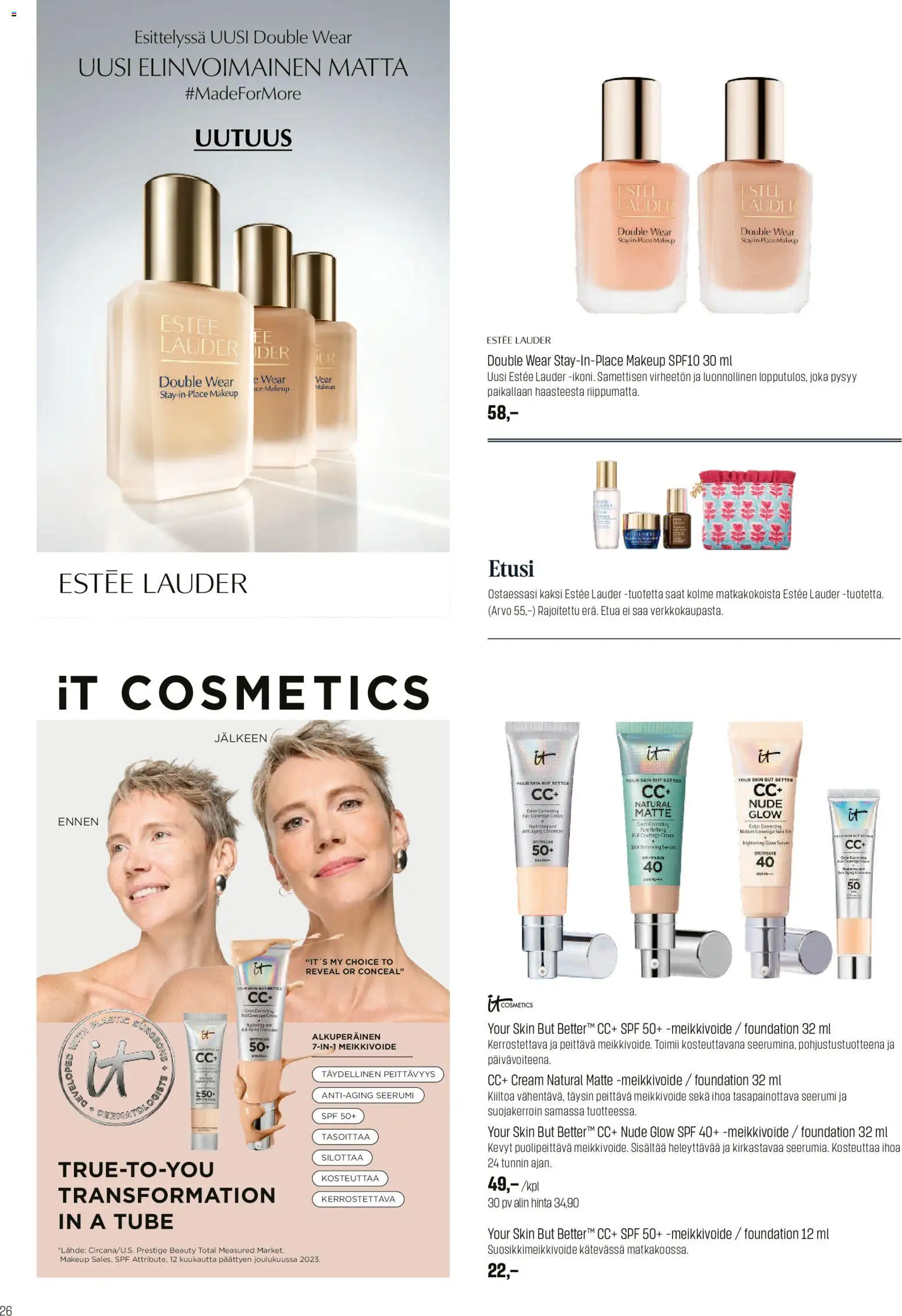 Sokos tarjoukset – voimassa 26.01.2026 alkaen | Sivu: 26 | Tuotteet: CC cream, Seerumi