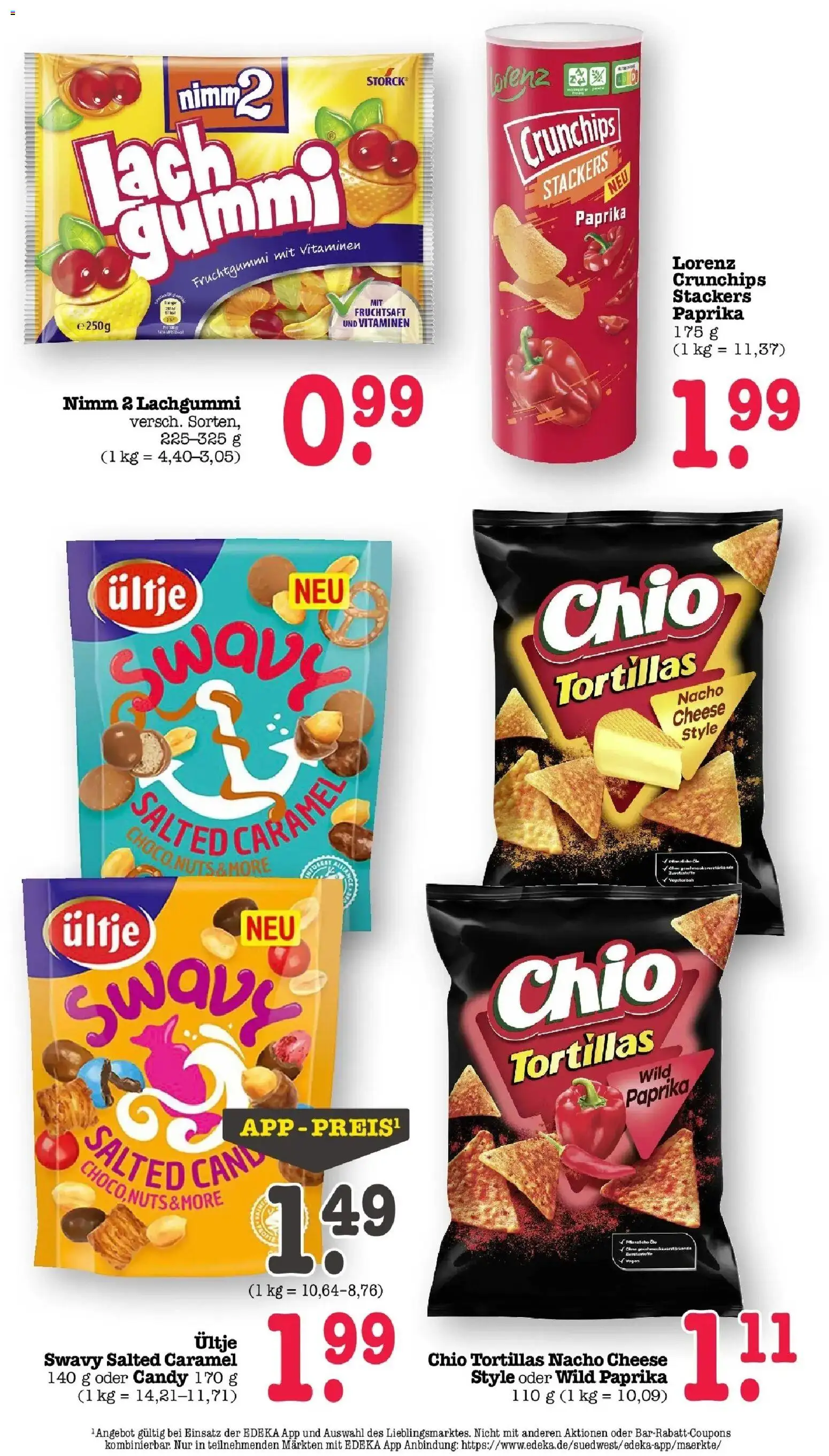 E center Prospekt Kuppenheim-Oberndorf	 – gültig ab 16.03.2026 | Seite: 36 | Produkte: Paprika, Lorenz crunchips, Chio tortillas, Fruchtsaft
