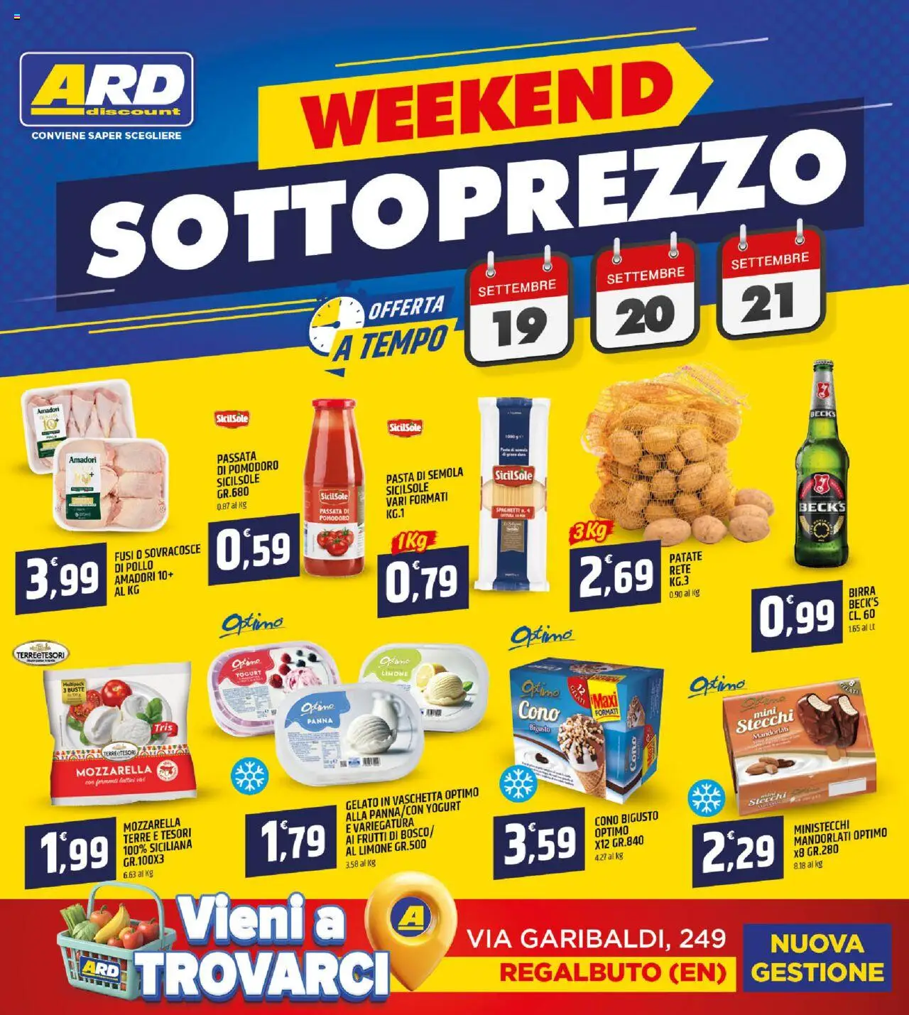 Volantino ARD Discount del 11.09.2025 | Pagina: 20 | Prodotti: Birra, Pollo, Gelato, Limone