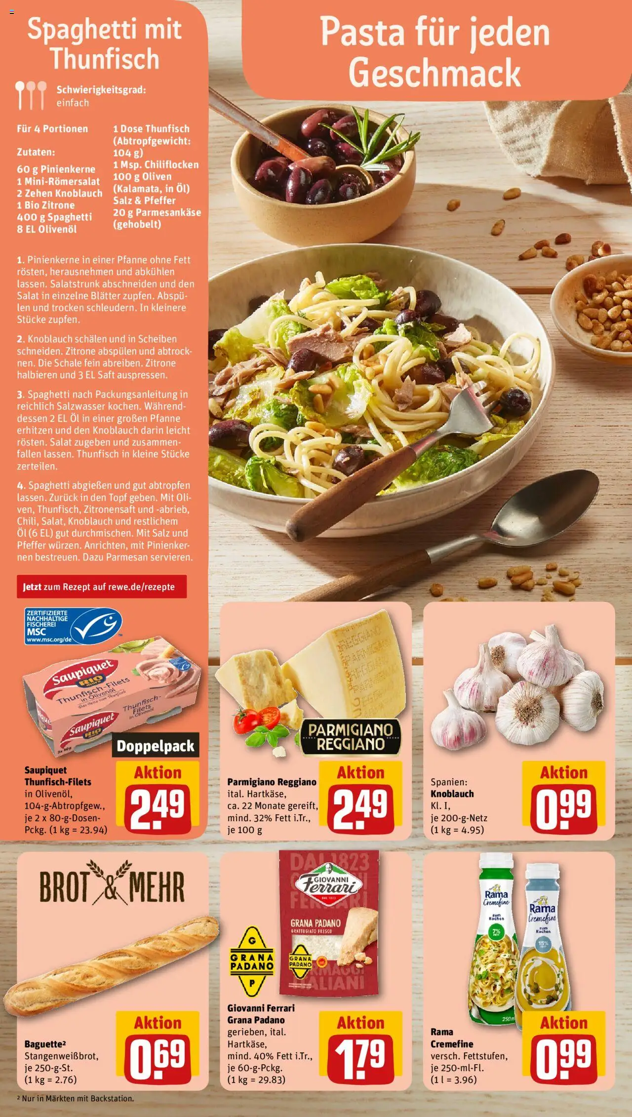 Rewe Prospekt 	 - gültig ab dem 11.08.2025 | Seite: 4 | Produkte: Öl, Salz, Pfeffer, Brot