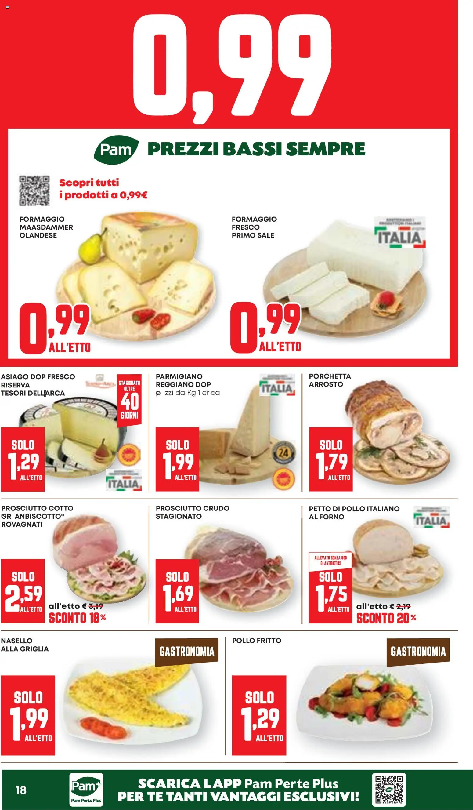 Volantino Panorama del 07.04.2026 | Pagina: 18 | Prodotti: Arrosto, Prosciutto Crudo, Porchetta, Parmigiano