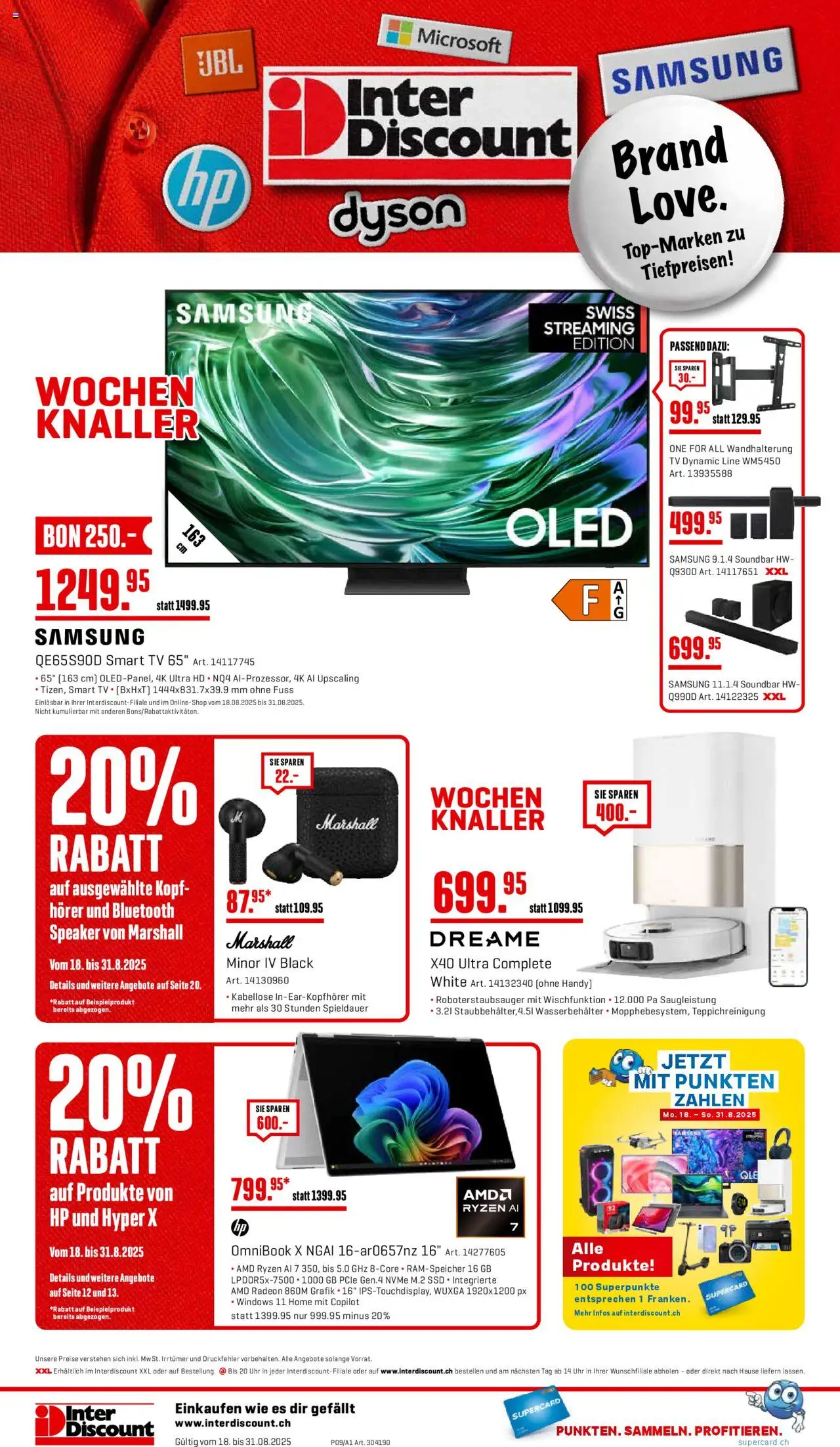 Interdiscount Aktionen ab 18.08.2025 | Seite: 28 | Produkte: Soundbar, Uhr, TV, Samsung