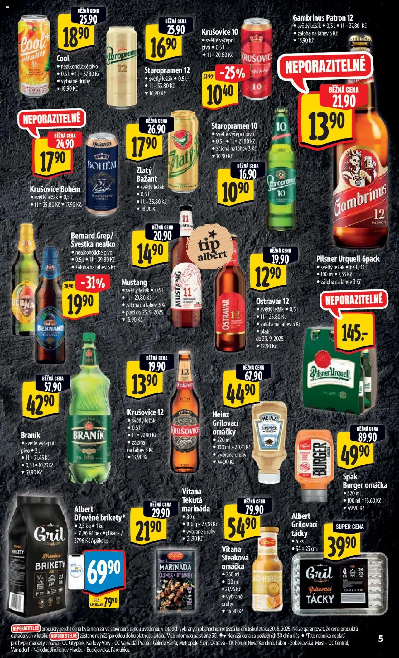 Albert leták - Hypermarket od 27.08.2025 | Strana: 10 | Produkty: Mošt, Brikety, Gril, Krušovice