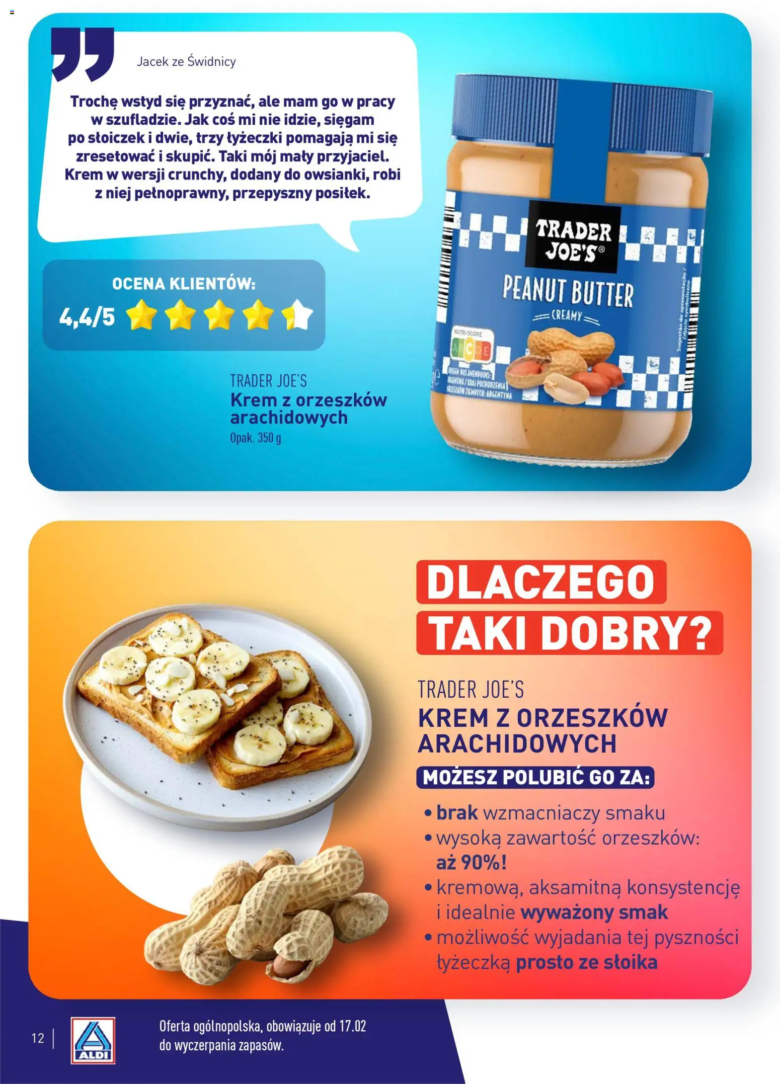 Aldi Polsko leták - Rozsmakuj się w polecanych produktach od 23.02.2026 | Strana: 12 | Produkty: Krém