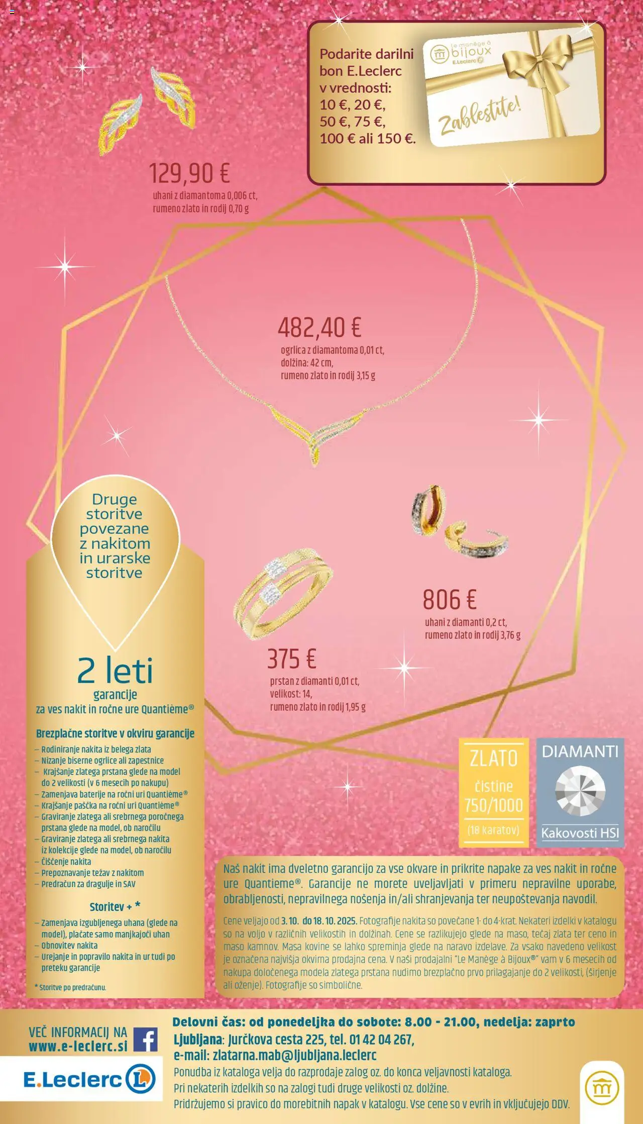 Novi E.leclerc katalog ponudbe – veljaven od 03.10.2025 | Stran: 16 | Izdelki: Prstan, Uhani, Baterije