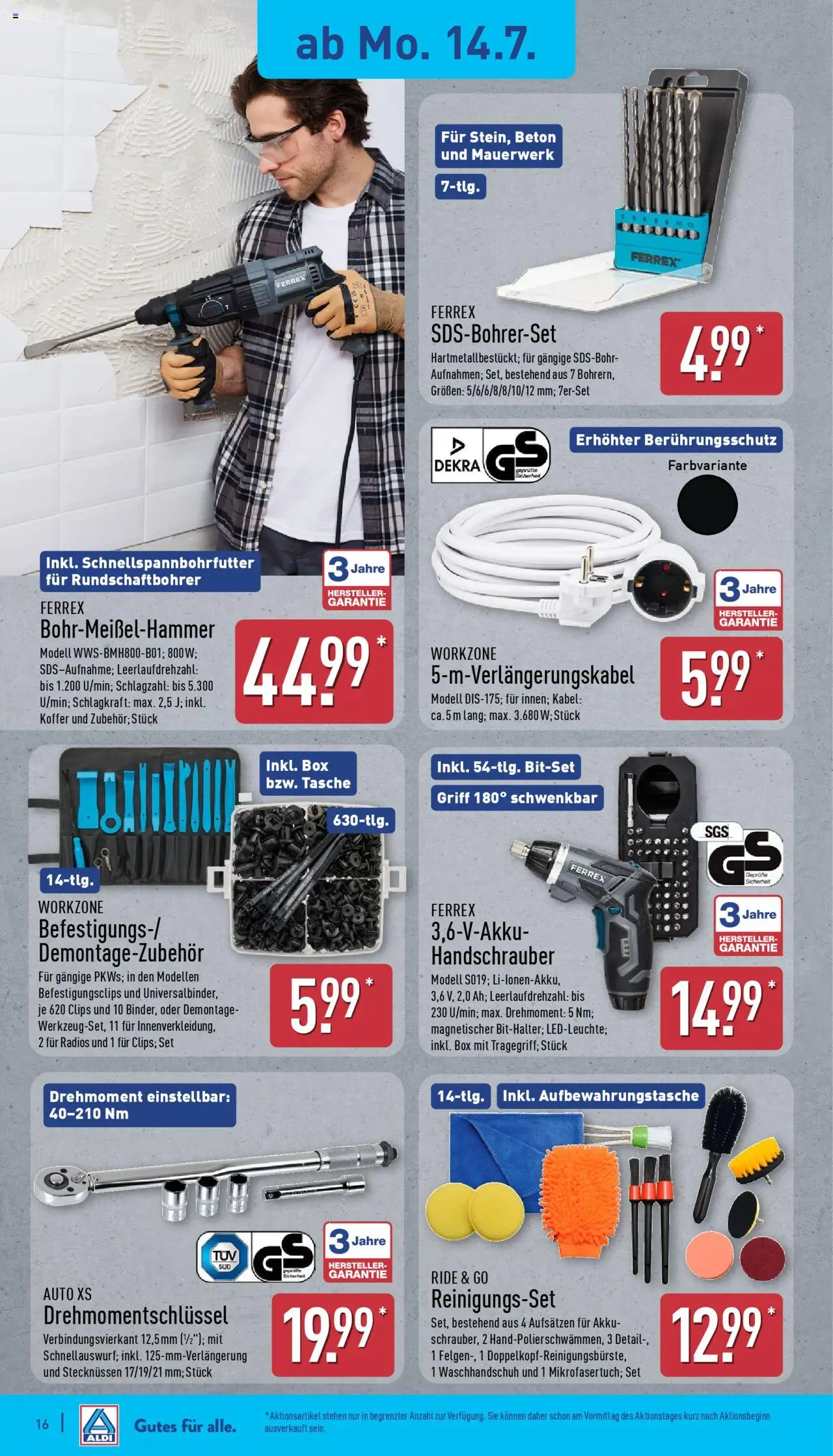 Aldi Prospekt 	 - gültig ab dem 14.07.2025 | Seite: 16 | Produkte: Kabel, Tasche, Box, Koffer