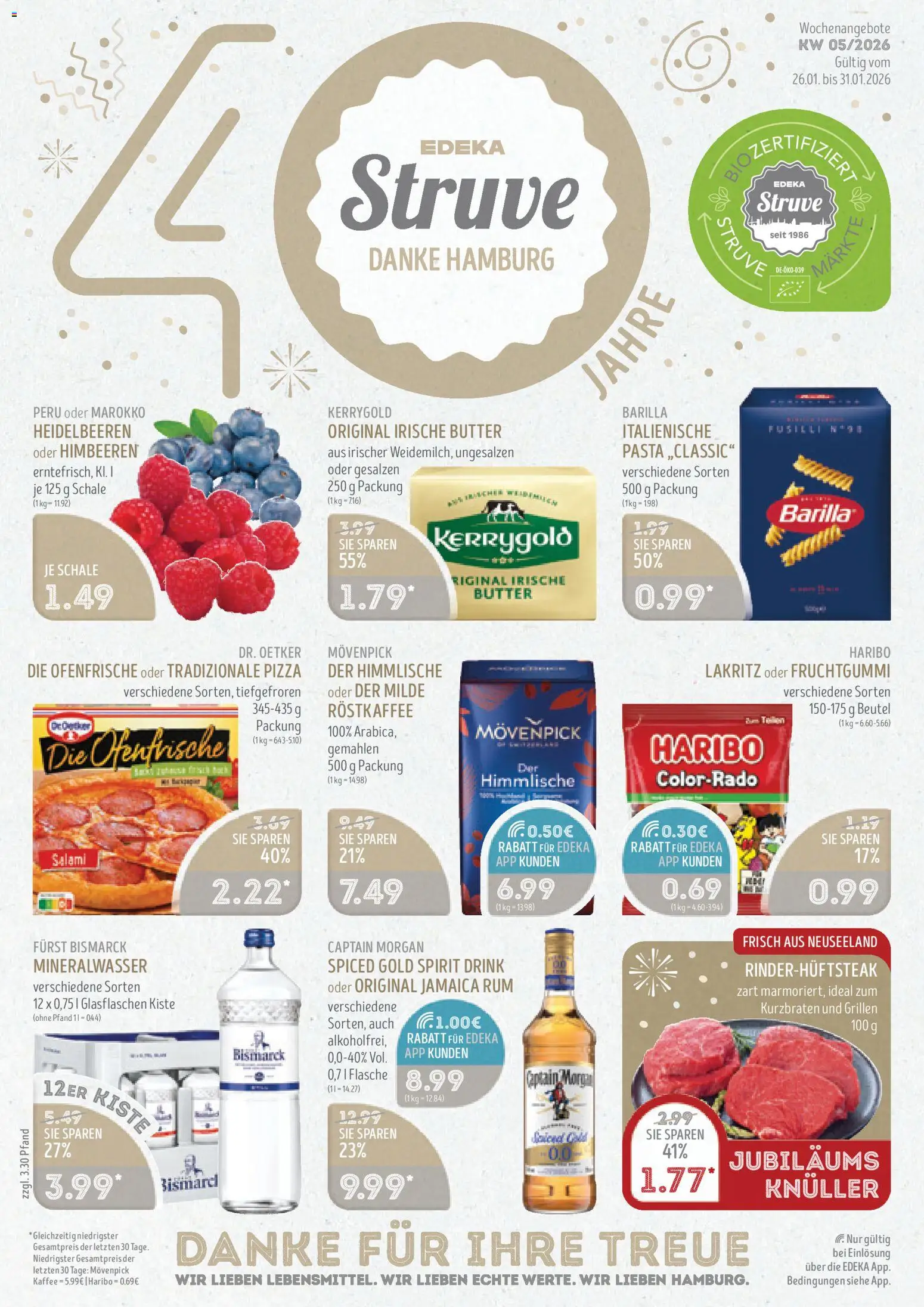 Edeka Struve Prospekt 	 – gültig ab 26.01.2026 | Seite: 3 | Produkte: Butter, Captain morgan, Salami, Pizza