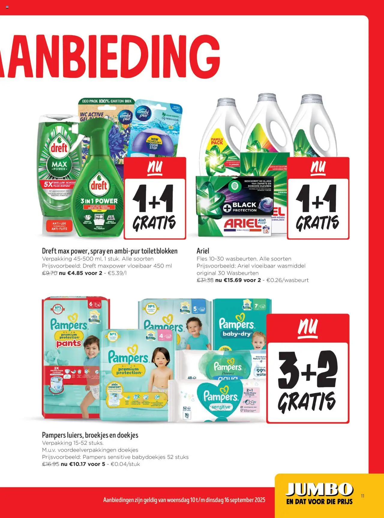 | Pagina: 11 | Producten: Wc, Pampers, Babydoekjes, Wasmiddel