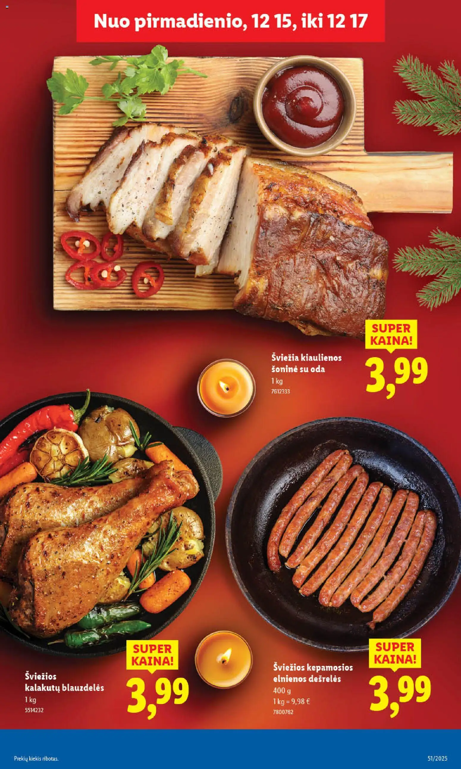 LIDL akcijos nuo 18.12.2025 | Puslapis: 19 | Prekių: Kiaulienos, Dešrelės