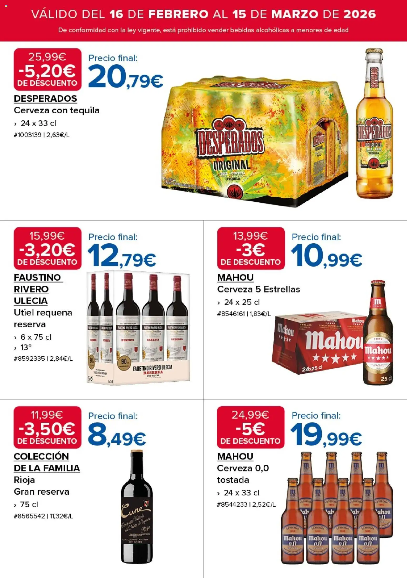 Costco catálogo │ válido desde el 16.02.2026 | Página: 8 | Productos: Cerveza, Παρμεζάνα