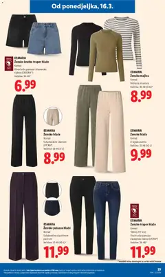 ESMARA Ženske hlače, Komad. S elastanskim vlaknom (LYCRA®). Veličine: 36-46 (S-L) - Pregled kataloga iz trgovine Lidl, vrijedi od 16.03.2026 | Stranica: 25