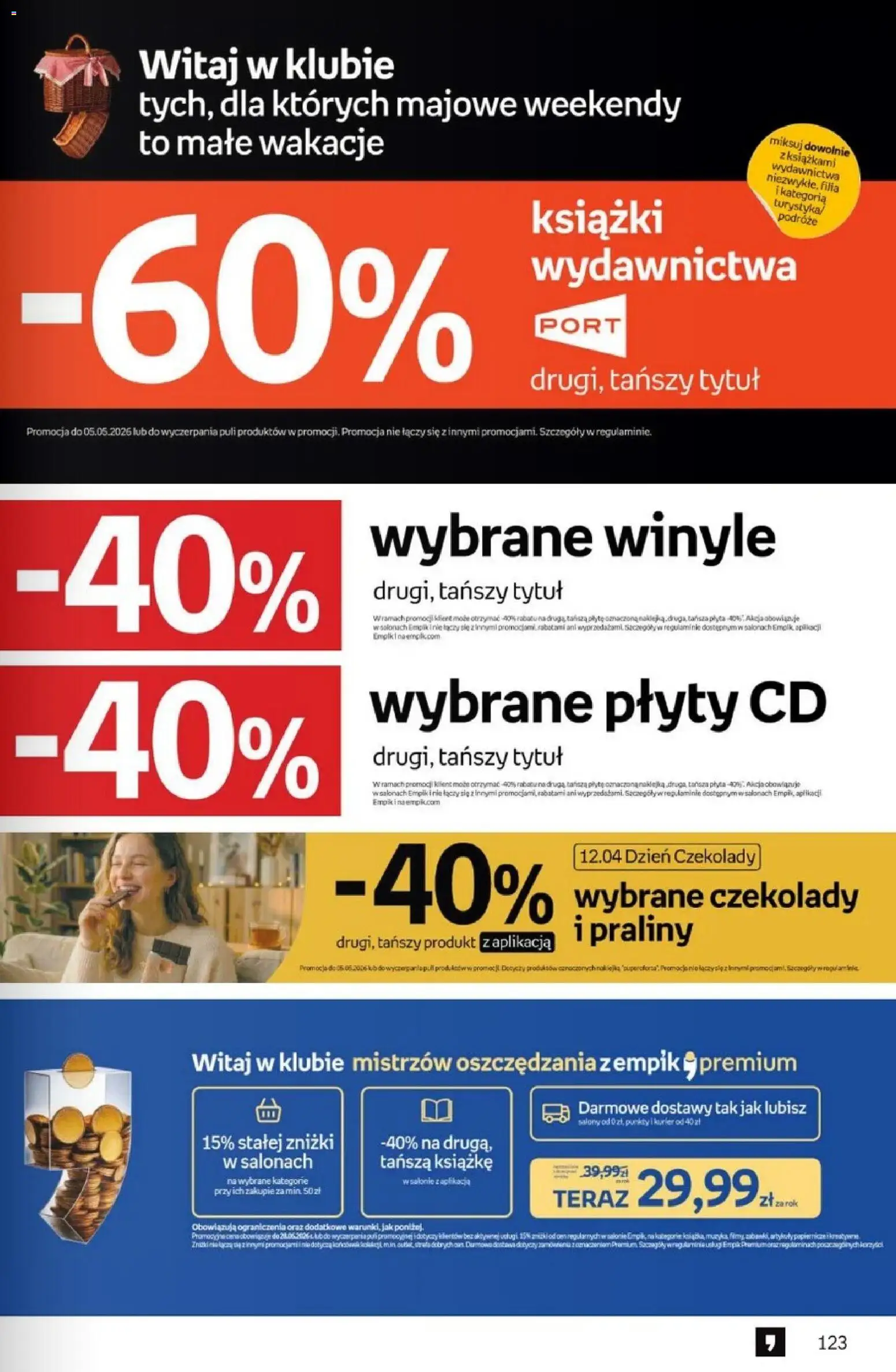 Empik promocje od 22.04.2026 | Strona: 123 | Produkty: Czekolady, Plyty, Książki, Winyle