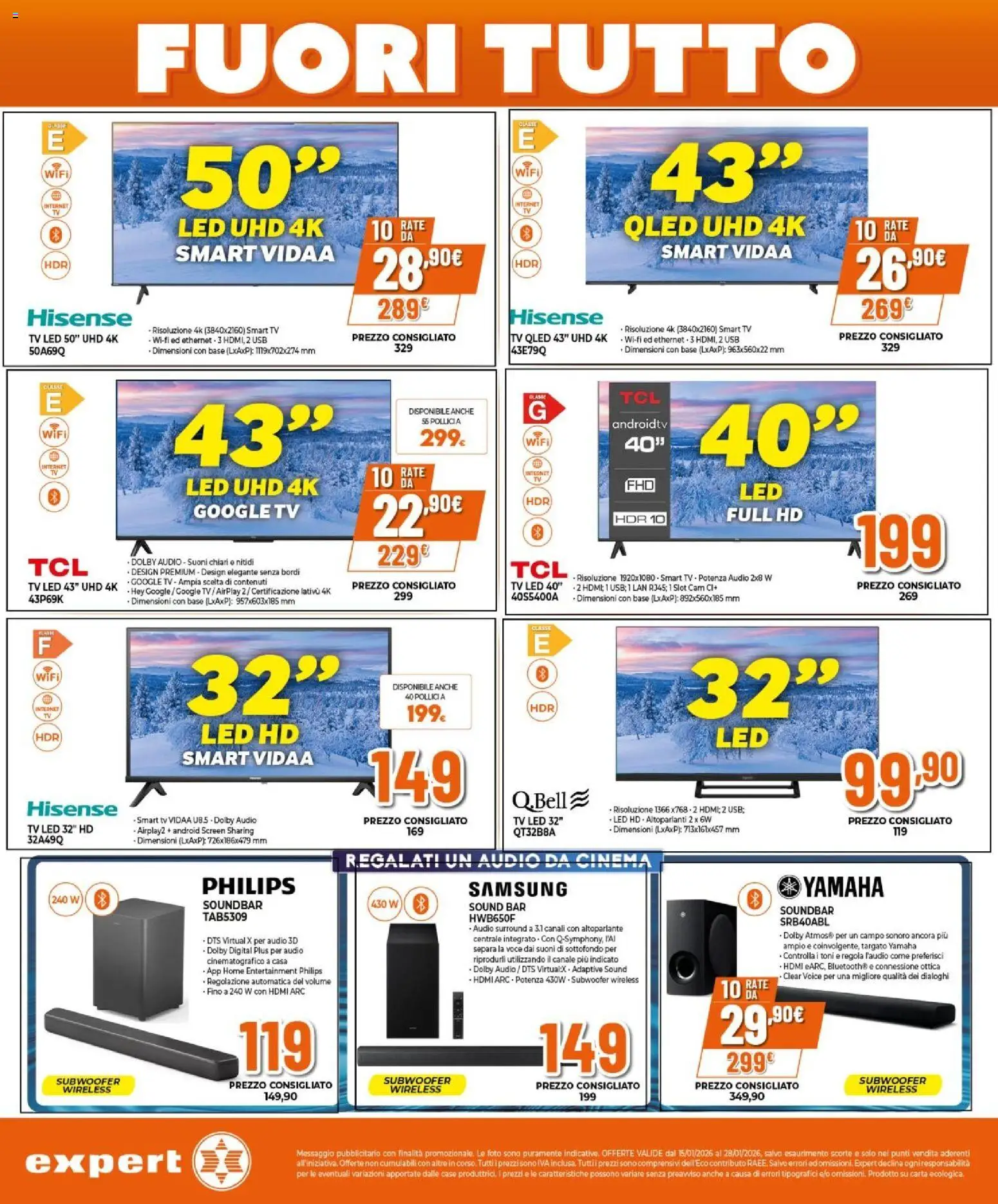 Volantino Expert del 15.01.2026 | Pagina: 12 | Prodotti: Altoparlante, TV, Audio, USB