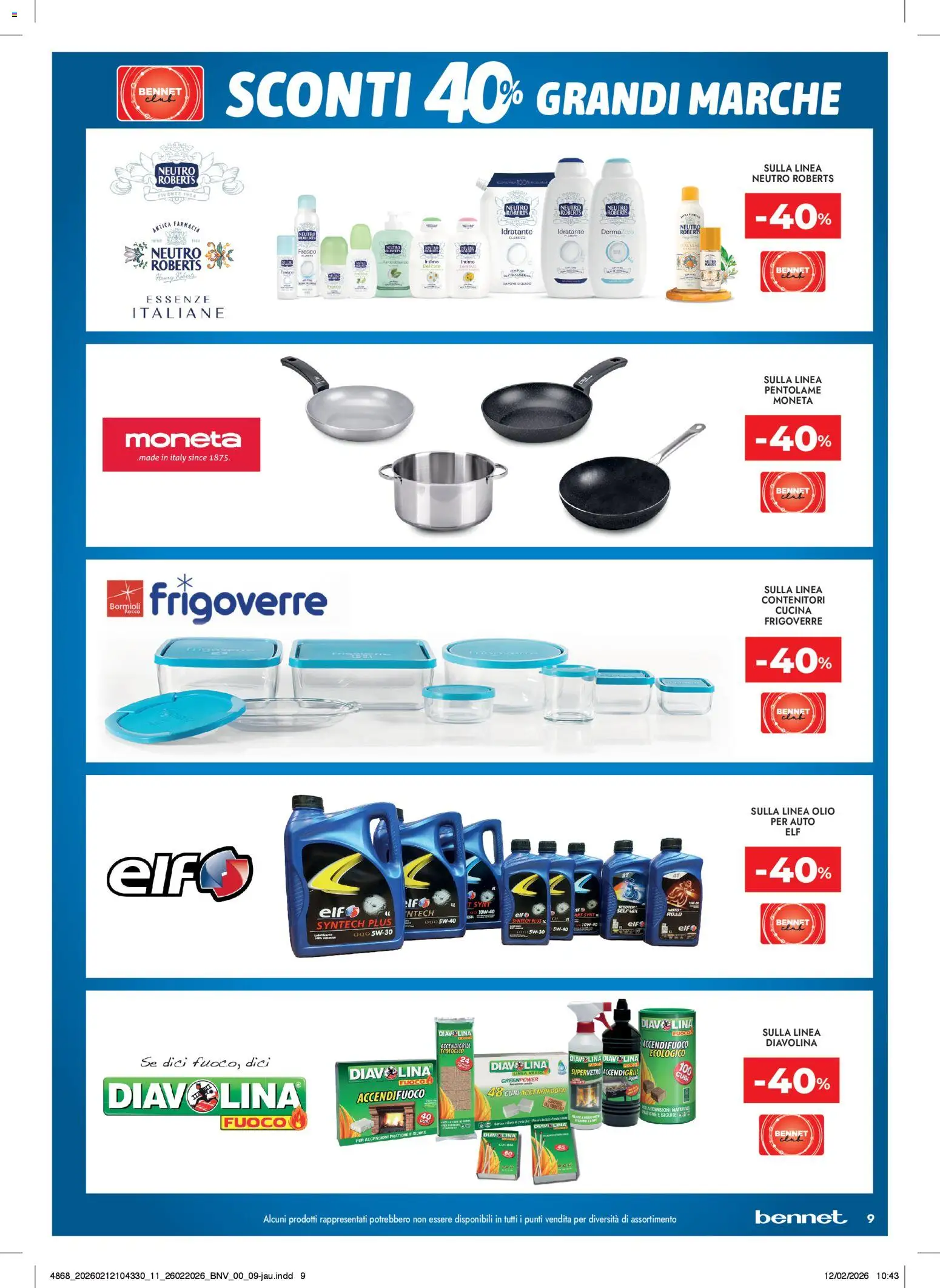 Volantino bennet del 26.02.2026 | Pagina: 9 | Prodotti: Sapone, Olio