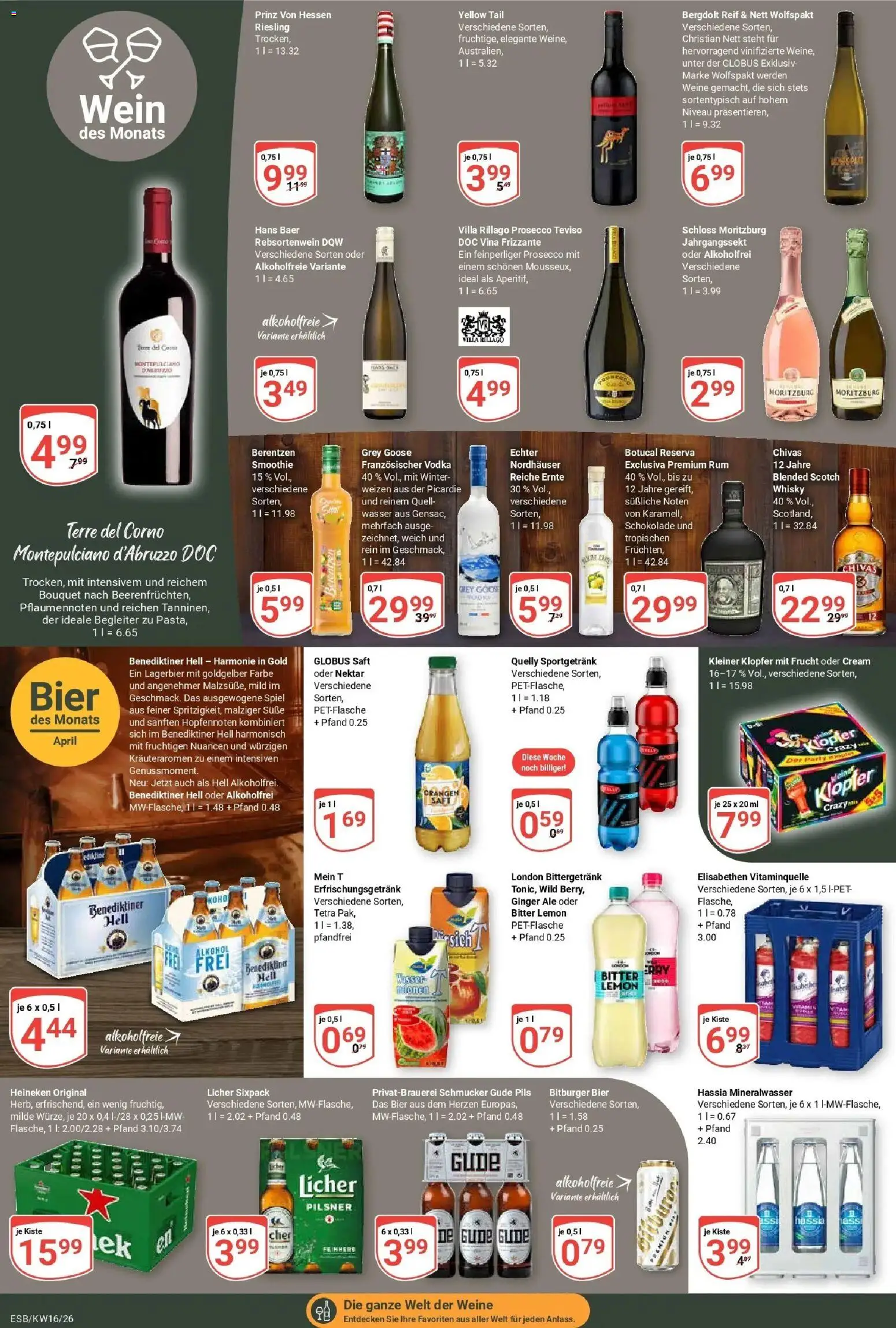 Globus Prospekt Eschborn	 – gültig ab 12.04.2026 | Seite: 16 | Produkte: Rum, Pils, Orangen, Wein