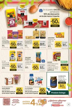 Vista previa Eroski Quieres ahorrar conmigo válido desde el 16.04.2026 | Página: 21 | Productos: Leche, Pasta, Sazonador, Horno