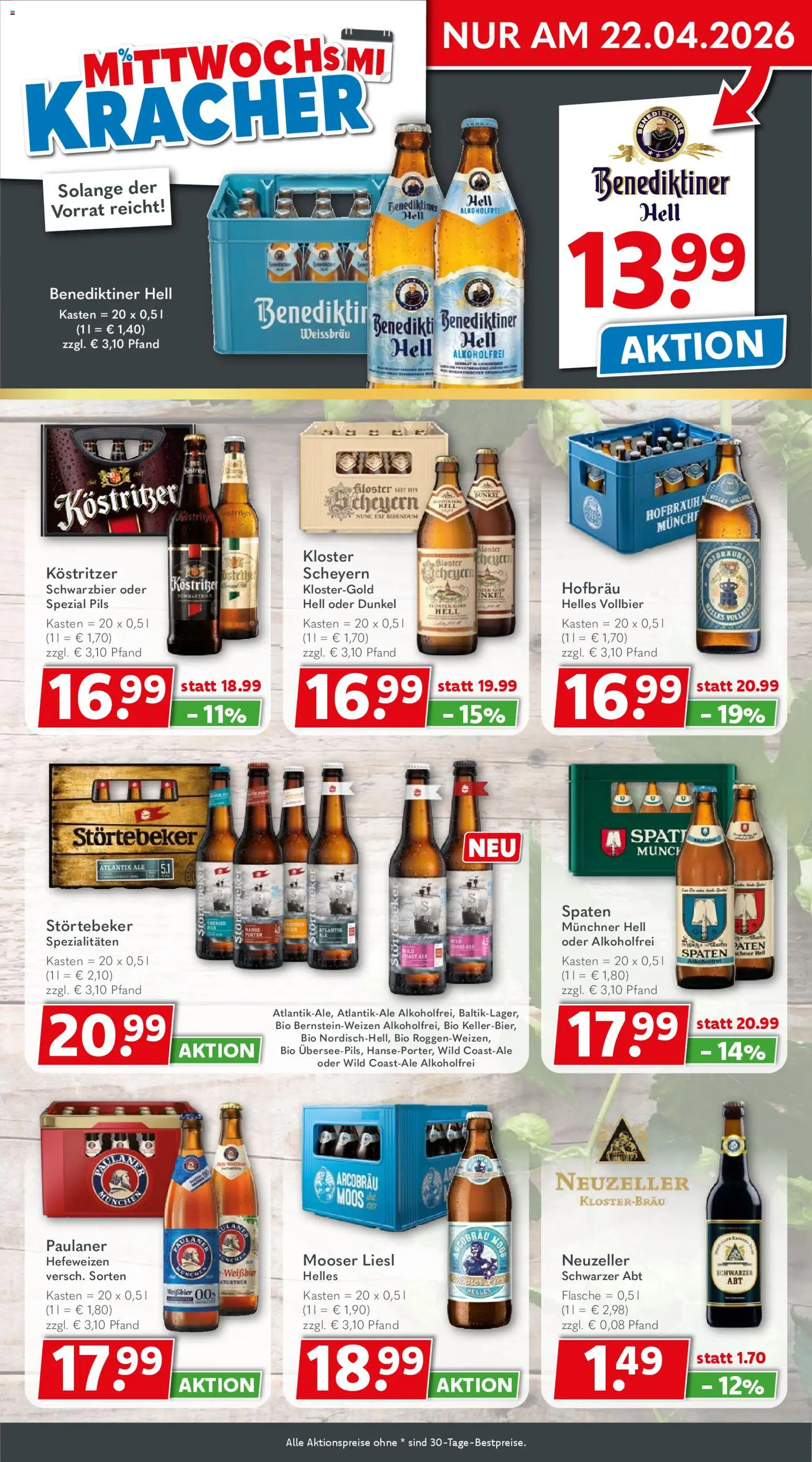 Getränkeland Prospekt 	 – gültig ab 13.04.2026 | Seite: 3 | Produkte: Kostritzer, Weißbier, Pils, Benediktiner hell