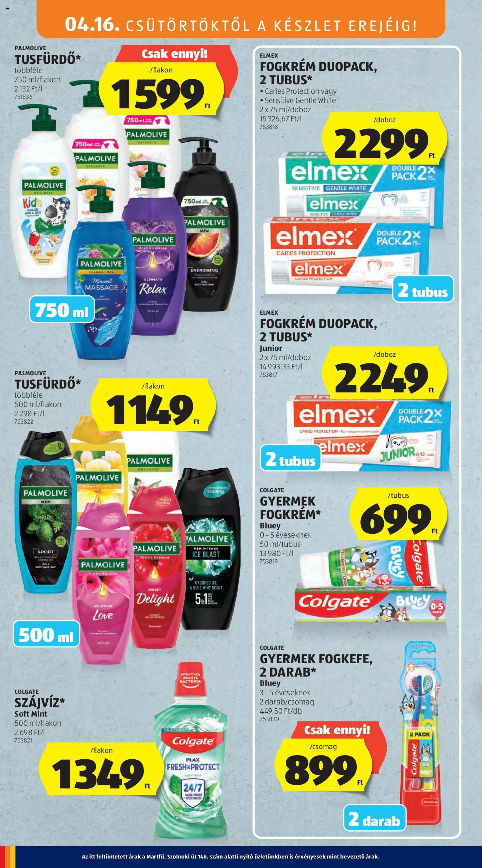 Aldi akciós ujság - amely érvényes a következő dátumtól: 16.04.2026 | Oldal: 24 | Termékek: Fogkrém