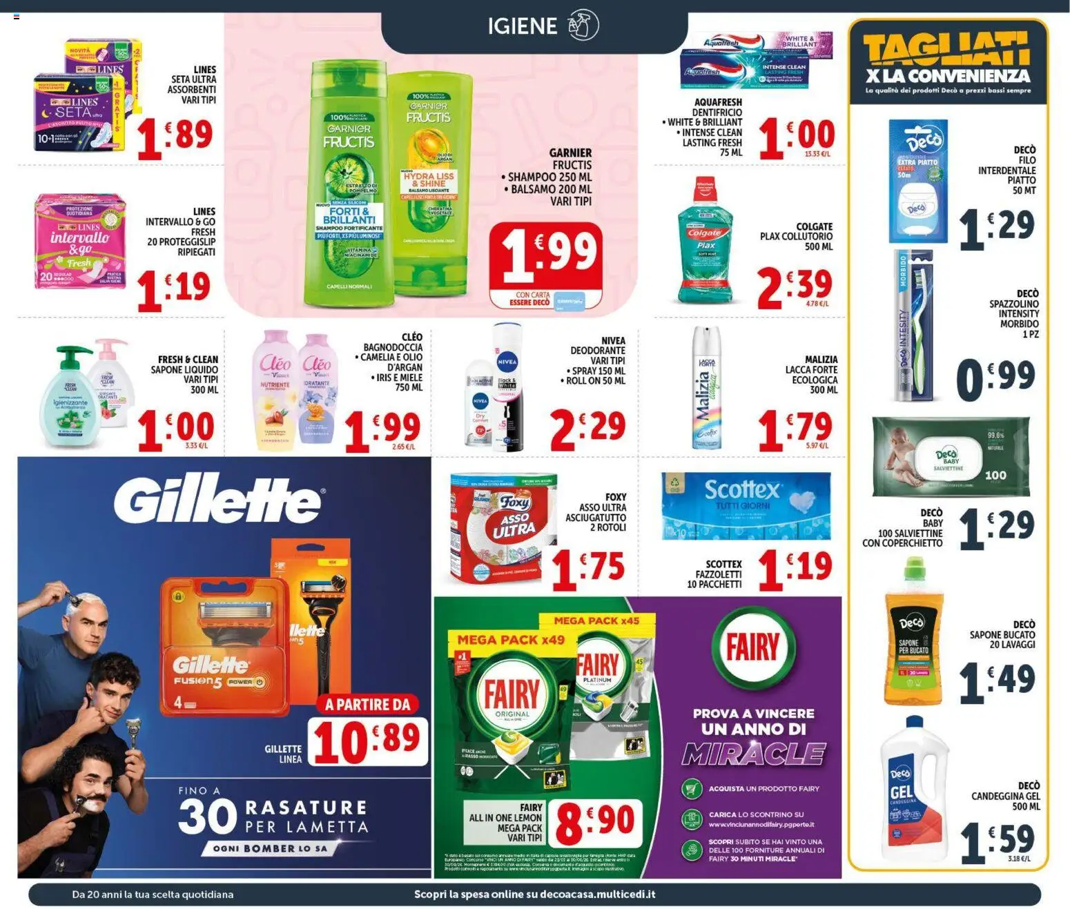 Volantino Decò del 09.04.2026 | Pagina: 18 | Prodotti: Shampoo, Sapone, Candeggina, Pompelmo