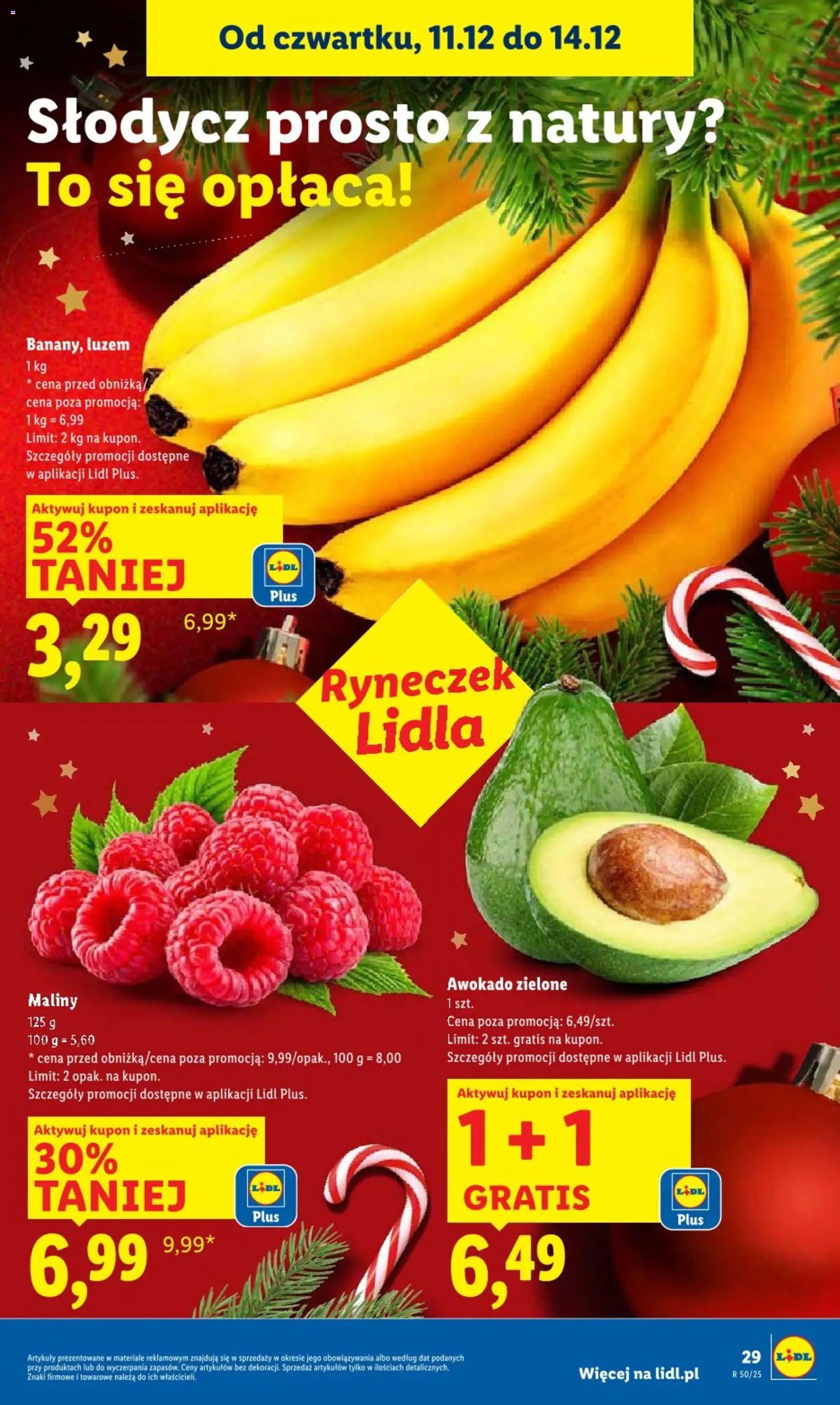 Lidl Gazetka od 11.12.2025 | Strona: 29 | Produkty: Maliny, Awokado