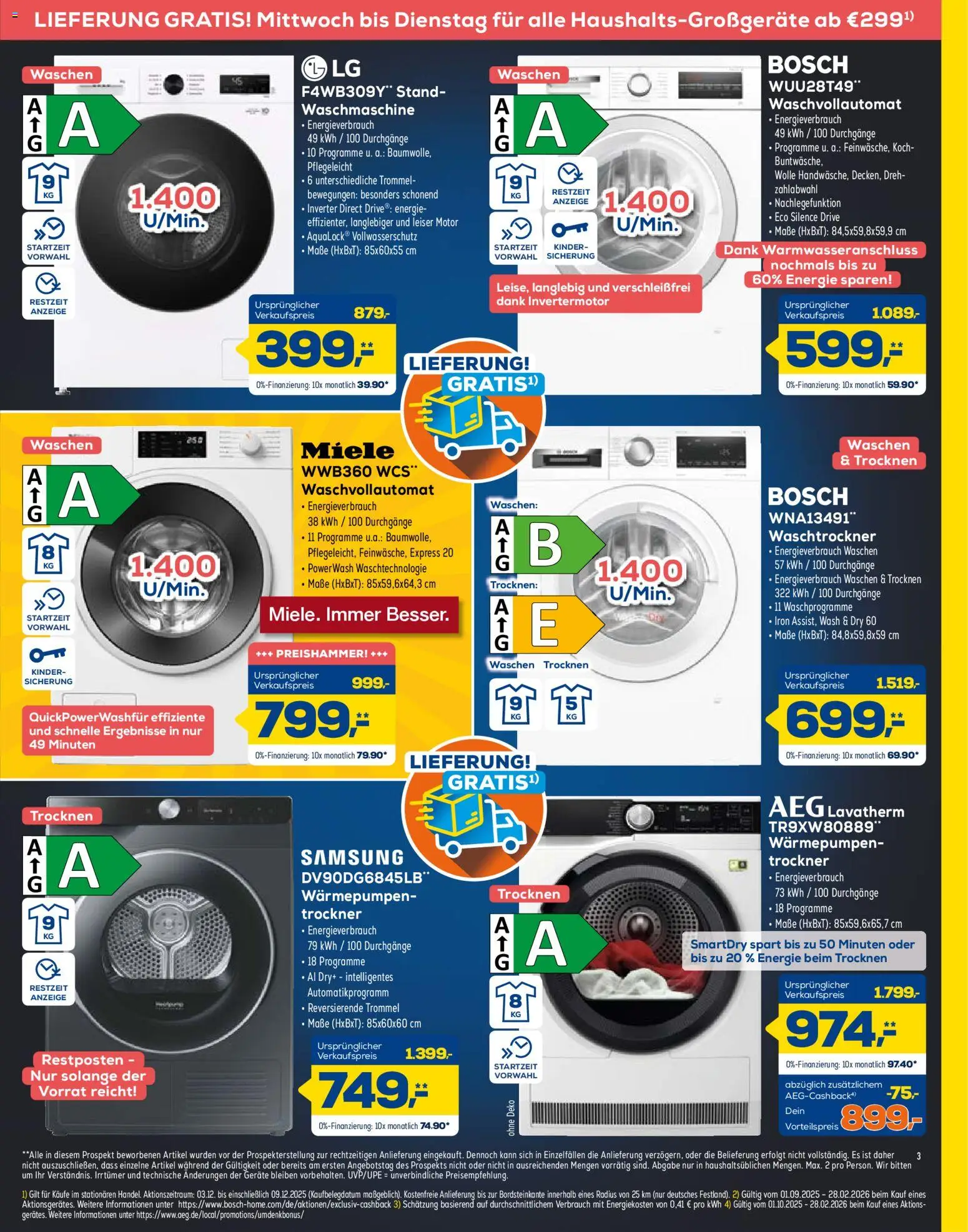 Euronics - Cyber Monday – gültig ab 03.12.2025 | Seite: 3 | Produkte: AEG, Trockner, Samsung, Waschtrockner