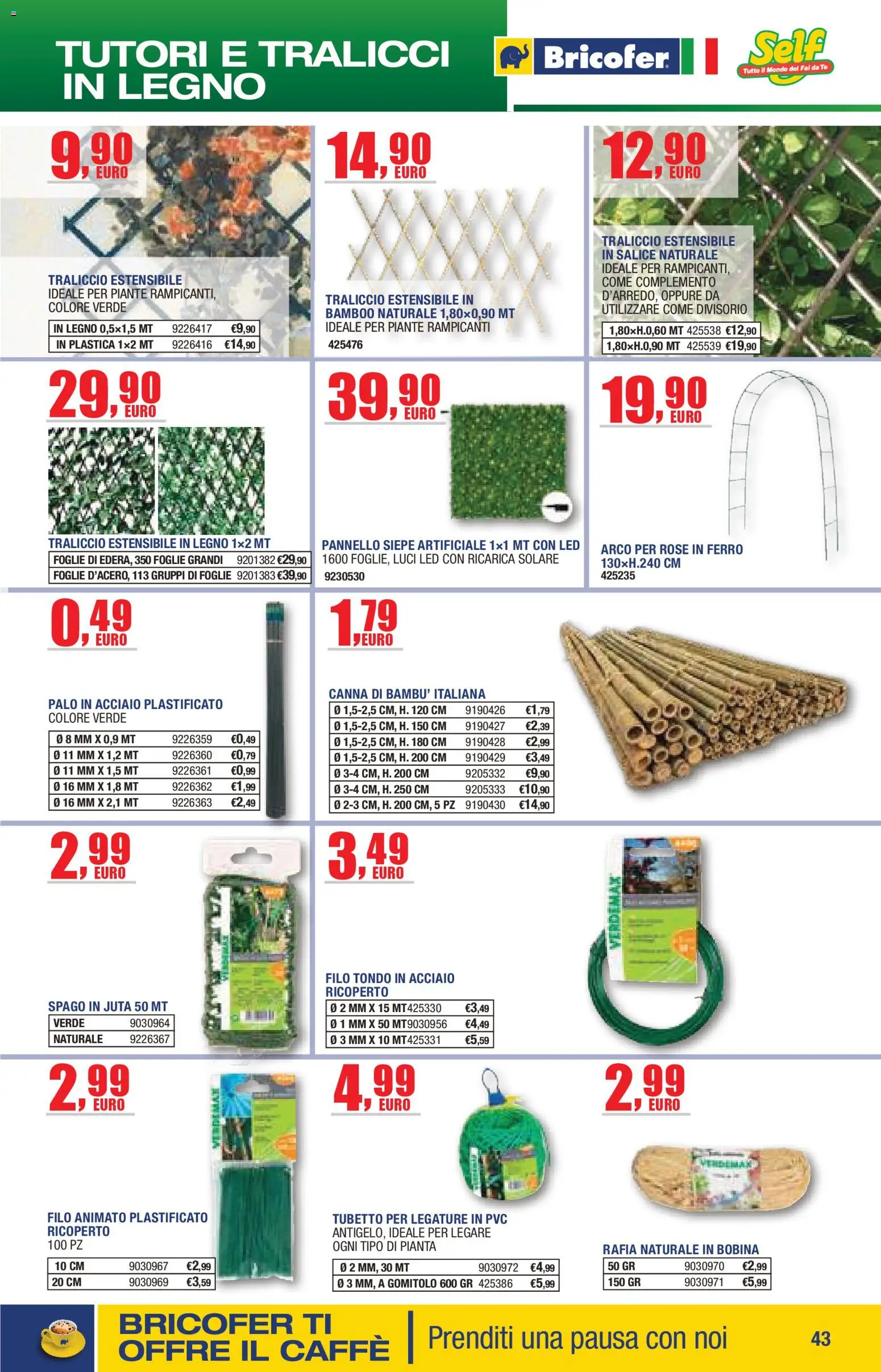 Volantino Bricofer del 14.04.2026 | Pagina: 43 | Prodotti: Caffè, Tè